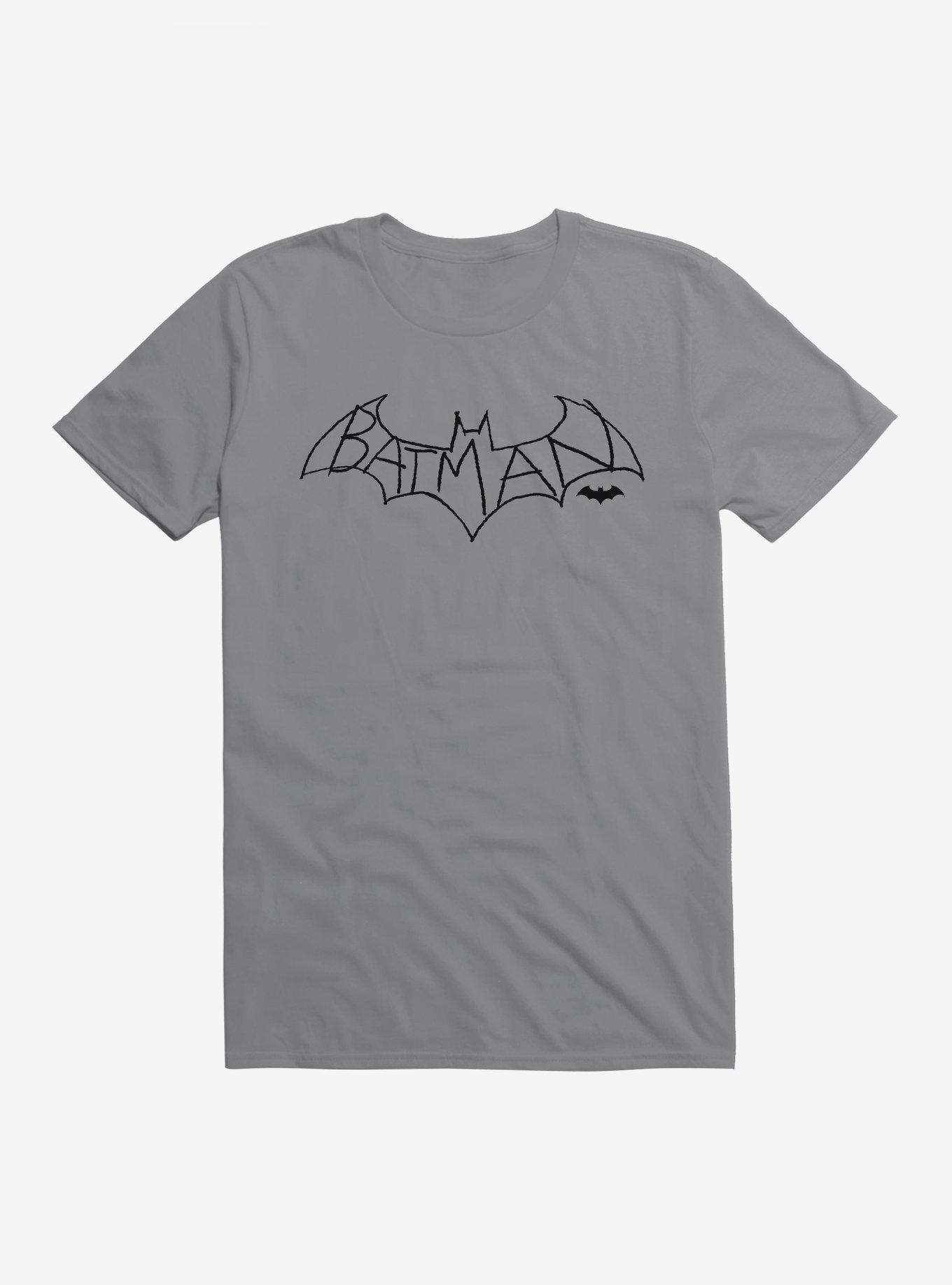 Batman Outline Logo T-Shirt, STORM GREY, hi-res