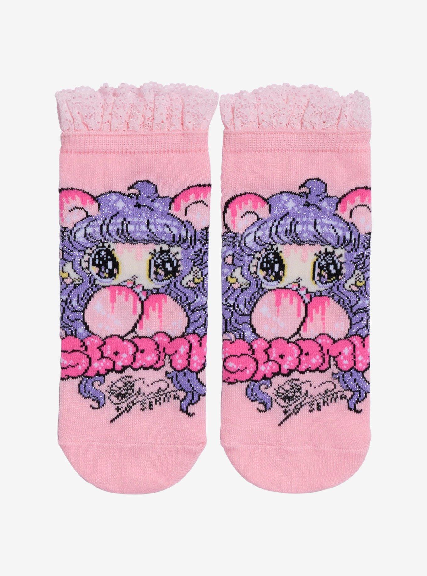 Gloomy Bear X Yurie Sekiya Lace Trim No-Show Socks, , hi-res