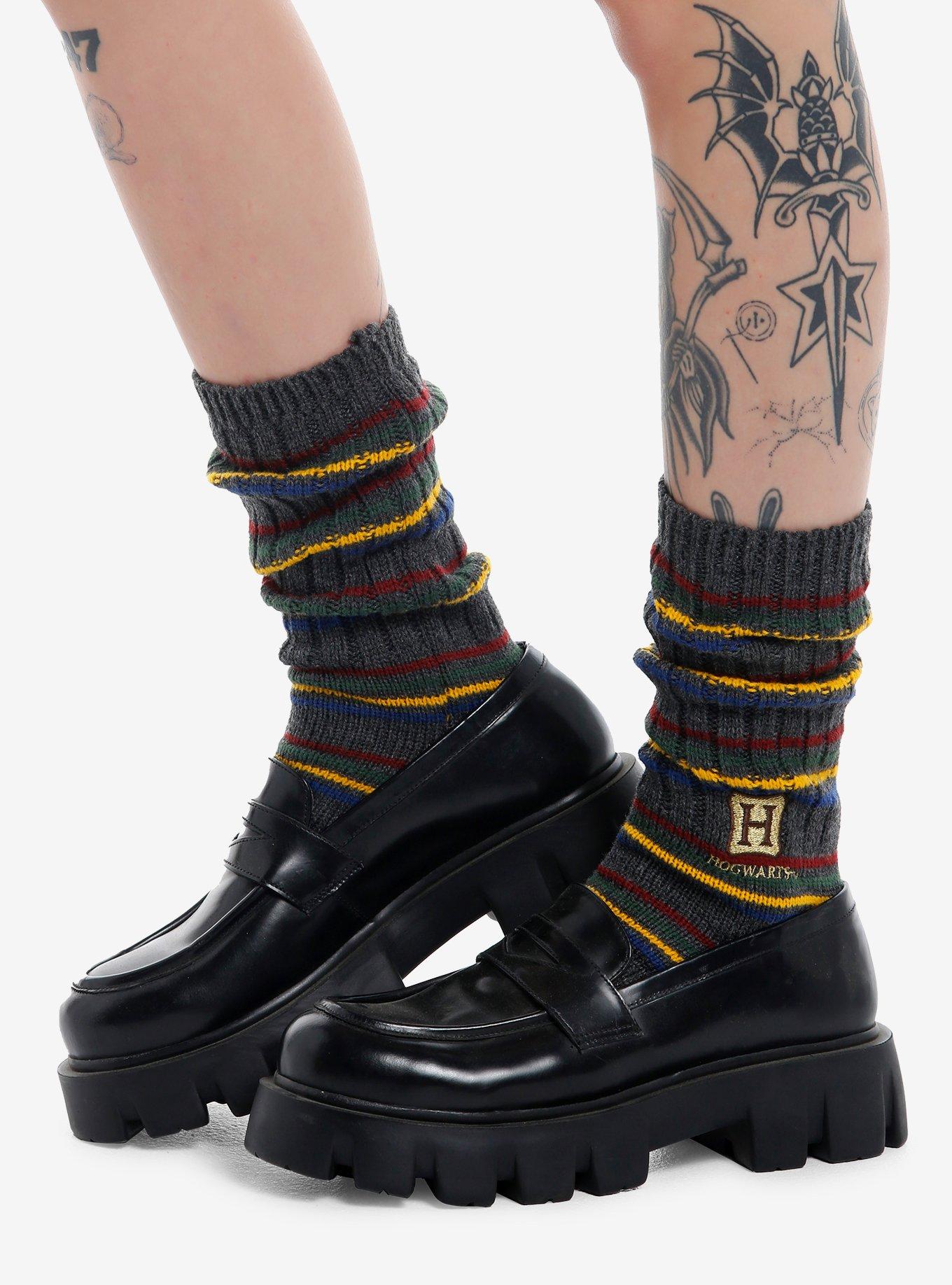 Harry Potter Hogwarts Stripe Slouch Socks, , hi-res