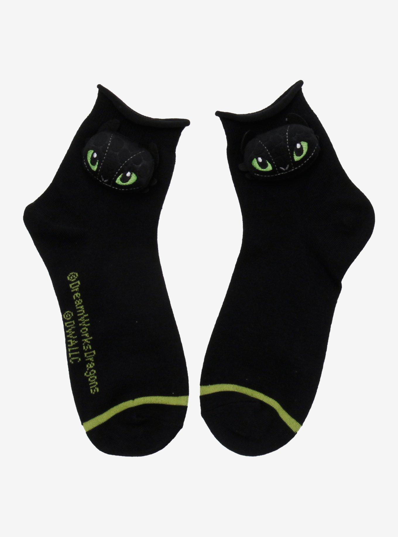 How To Train Your Dragon Toothless Plush Ankle Socks, , hi-res