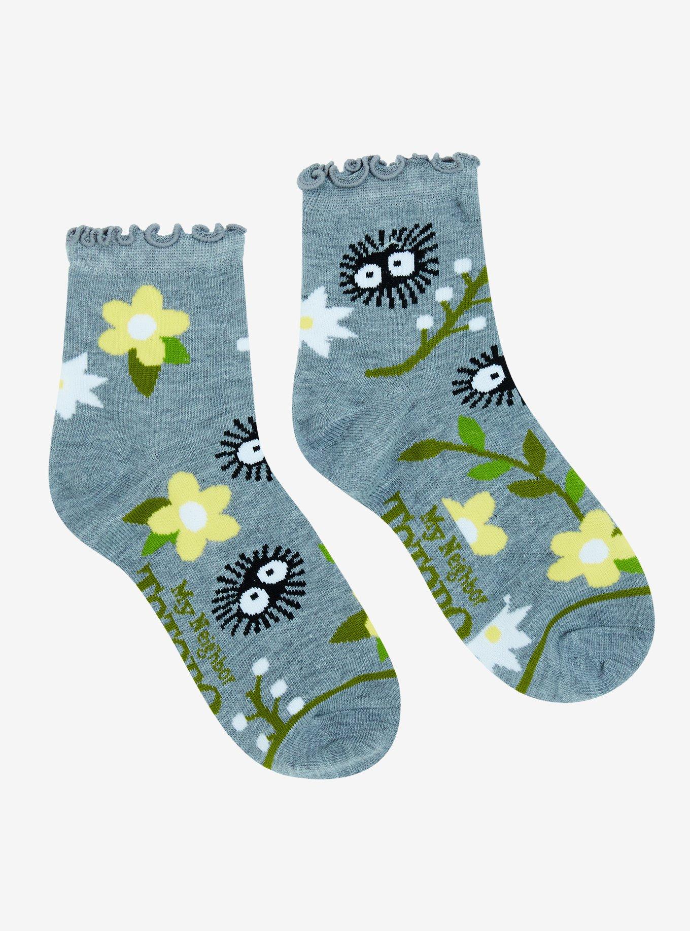 Studio Ghibli® My Neighbor Totoro Soot Sprites Flower Lettuce Ankle Socks, , hi-res