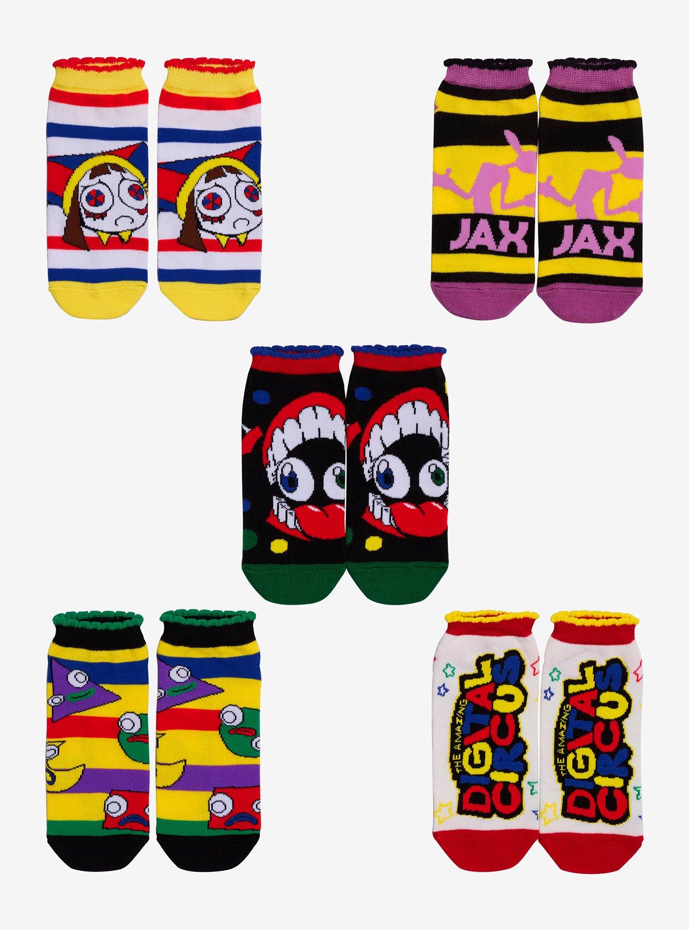 The Amazing Digital Circus No-Show Socks 5 Pair, , hi-res