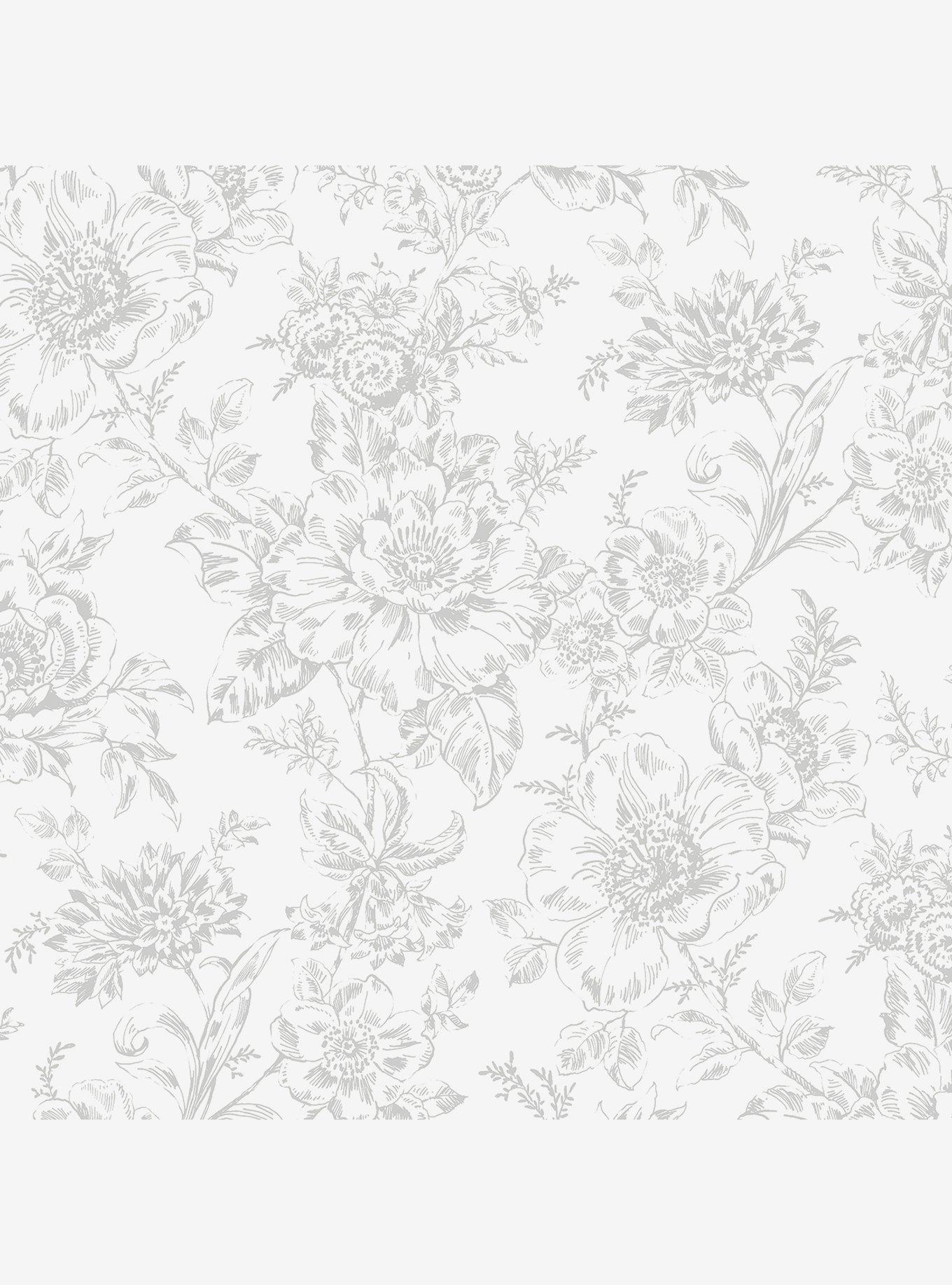 Wren Grey Peel & Stick Wallpaper, , hi-res