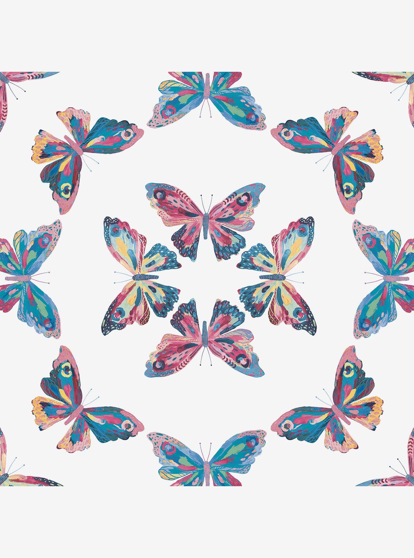 EttaVee Papillon Peel & Stick Wallpaper, , hi-res