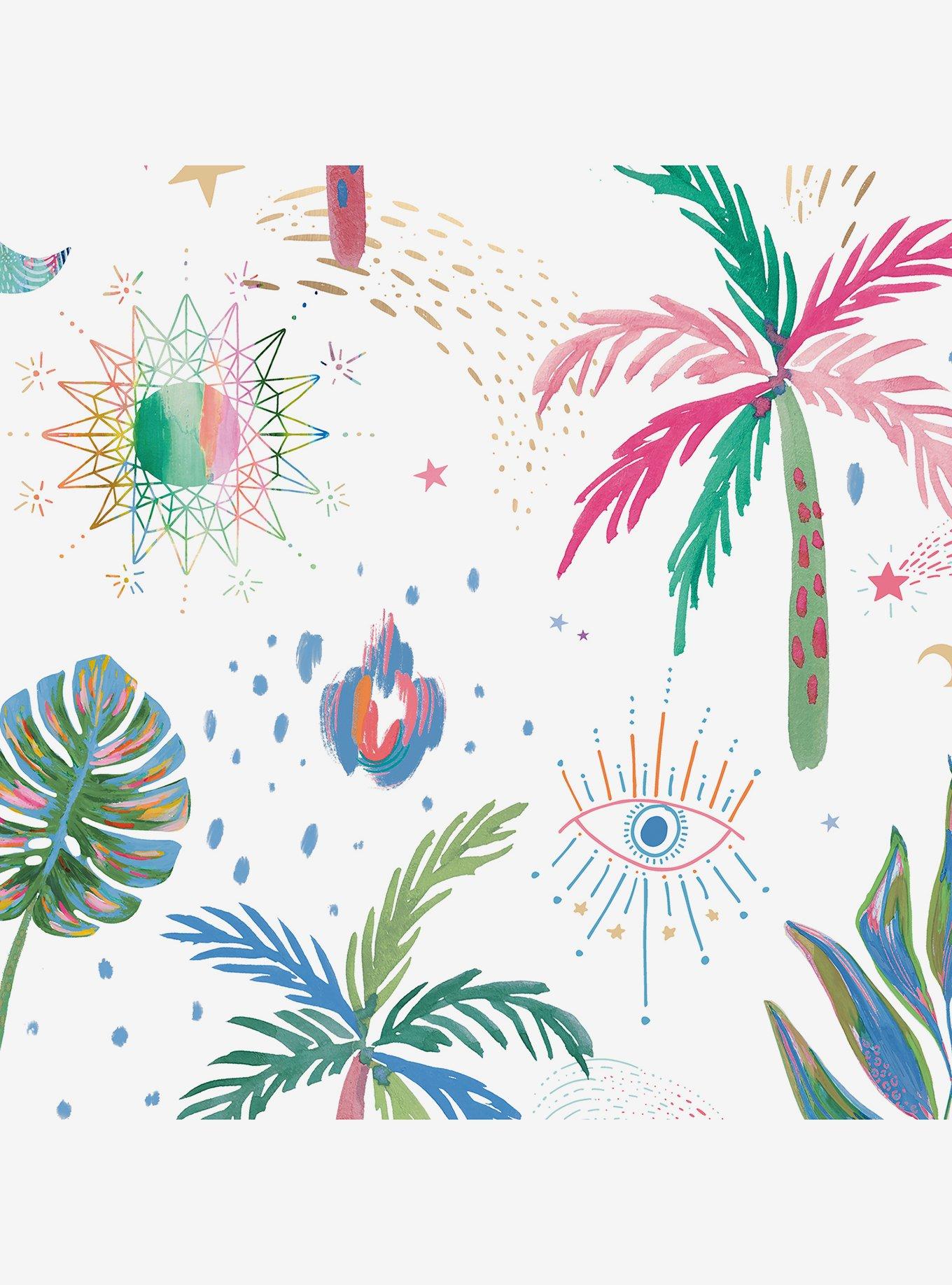 EttaVee Nuit Tropicale Peel & Stick Wallpaper, , hi-res