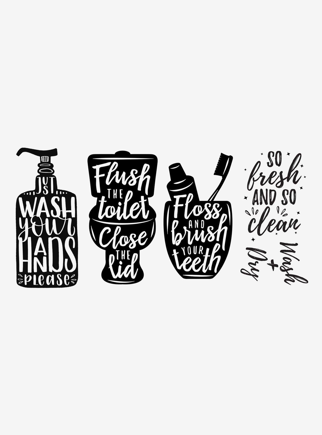 Wash Your Hands Soap Quotes Wall Decals, , hi-res