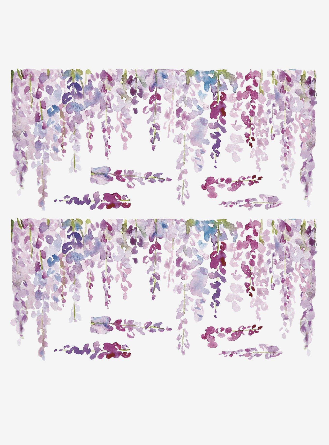 Watercolor Wisteria Giant Wall Decals, , hi-res