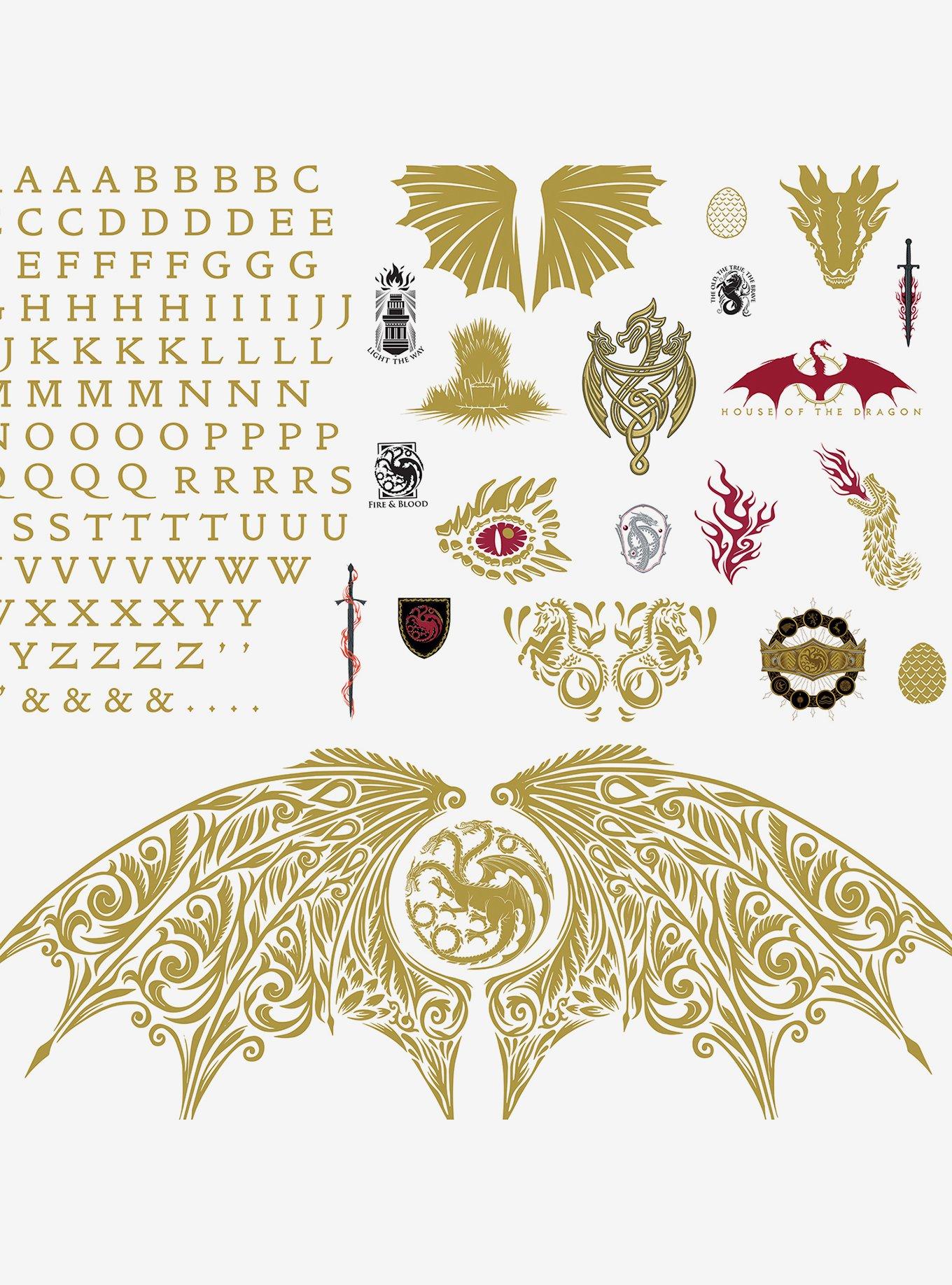 House of the Dragon Gold Wall Decals