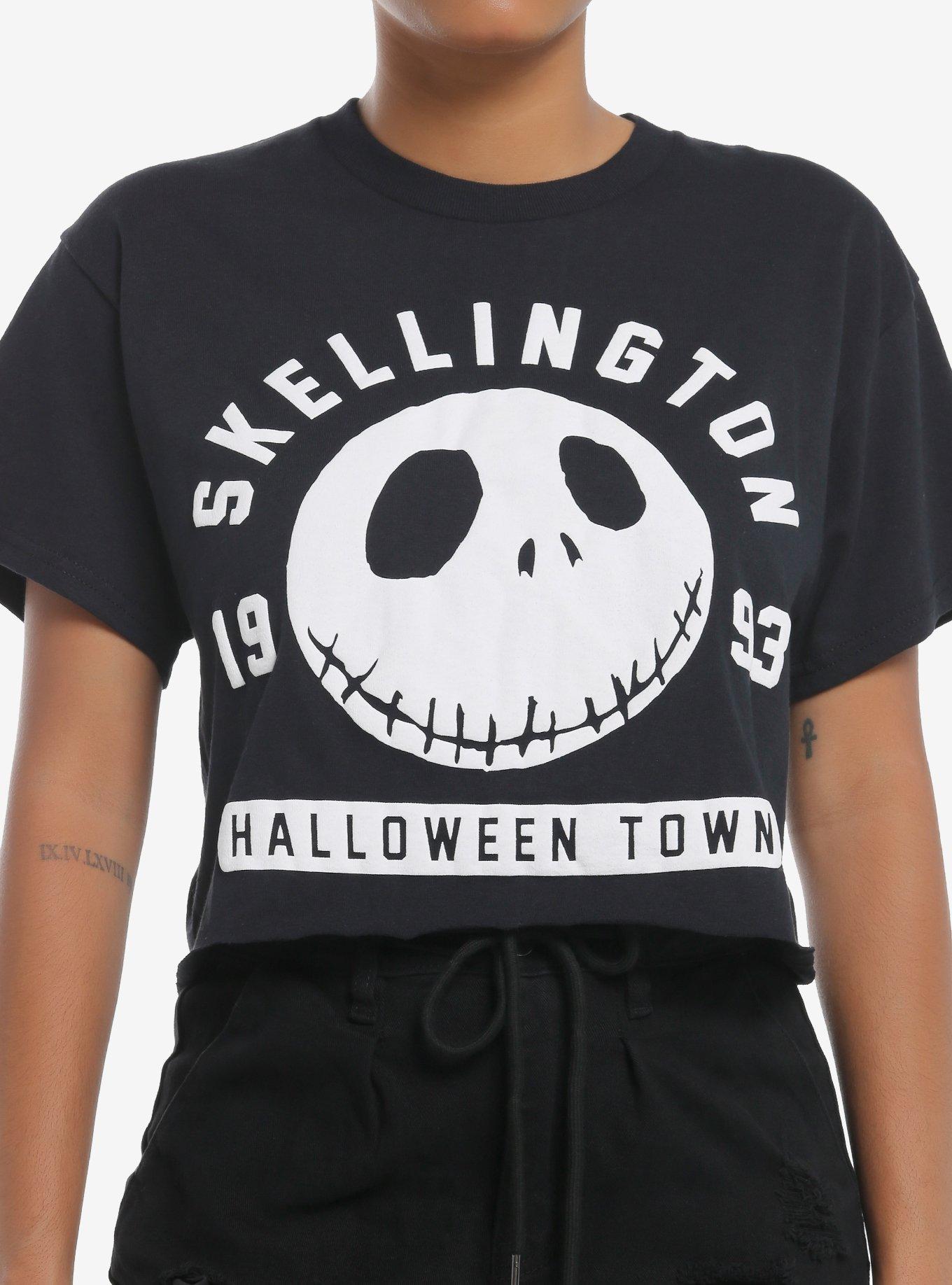 The Nightmare Before Christmas Jack Skellington 1993 Girls Crop T-Shirt, , hi-res