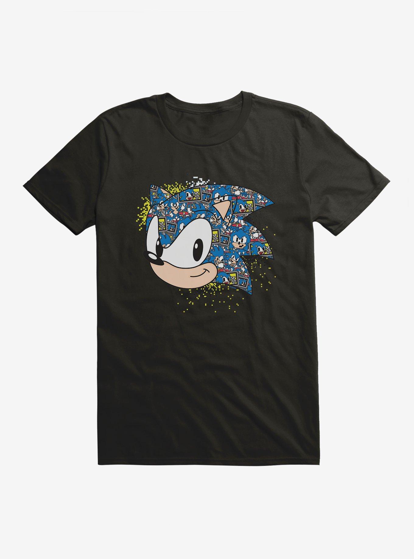 Sonic The Hedgehog Sonic Pixel Profile T-Shirt