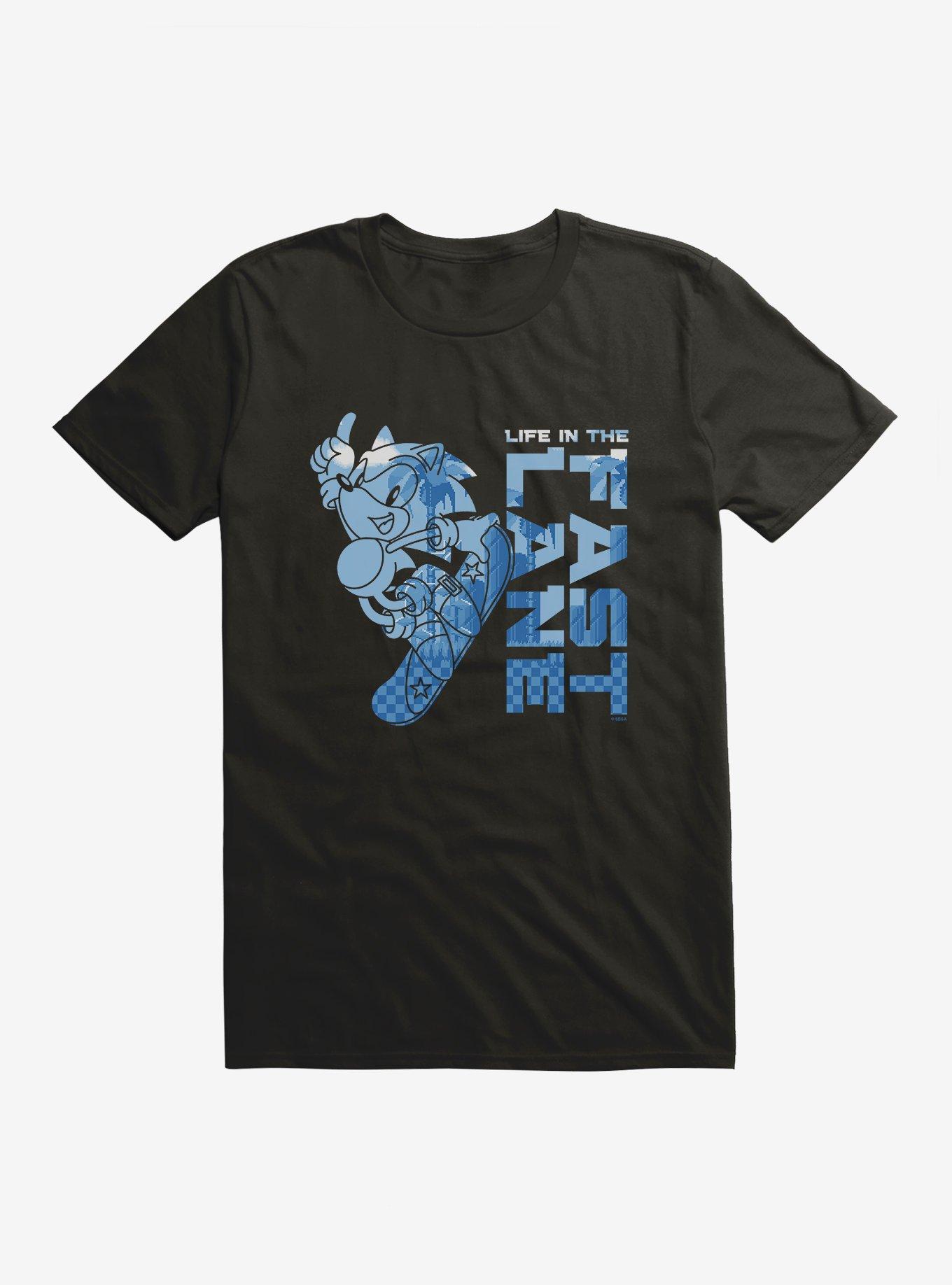 Sonic The Hedgehog Sonic Snowboarding In The Fast Lane T-Shirt