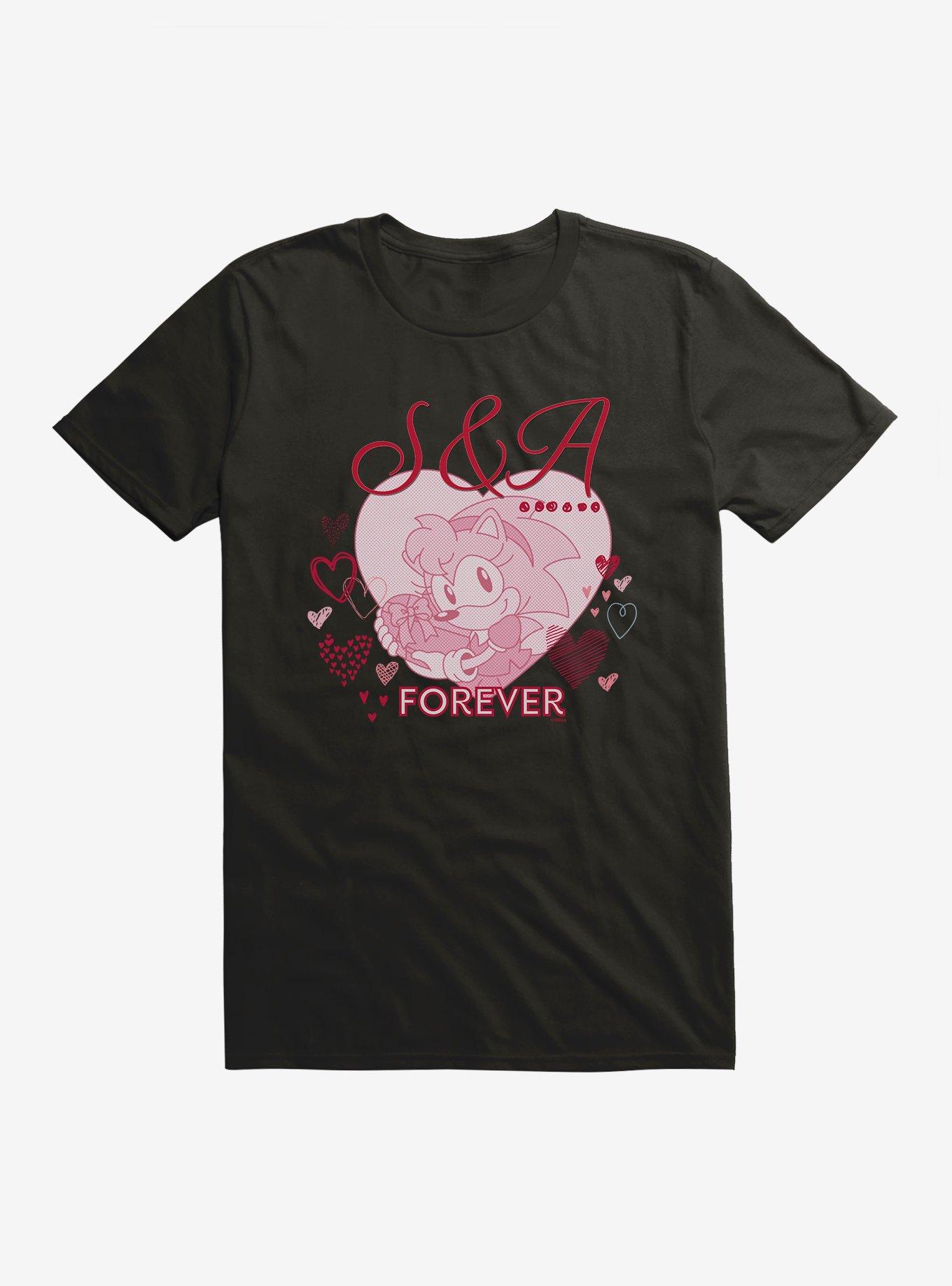 Sonic The Hedgehog Sonic And Amy Forever T-Shirt, BLACK, hi-res