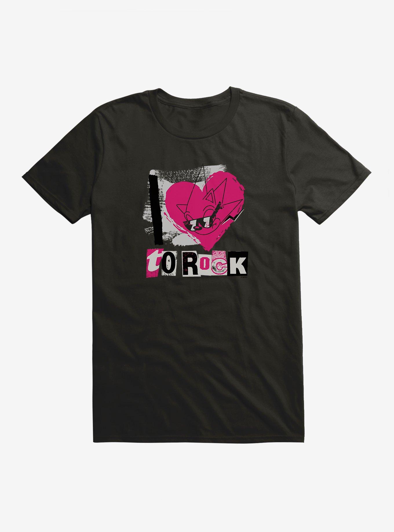 Sonic The Hedgehog Love To Rock T-Shirt, BLACK, hi-res