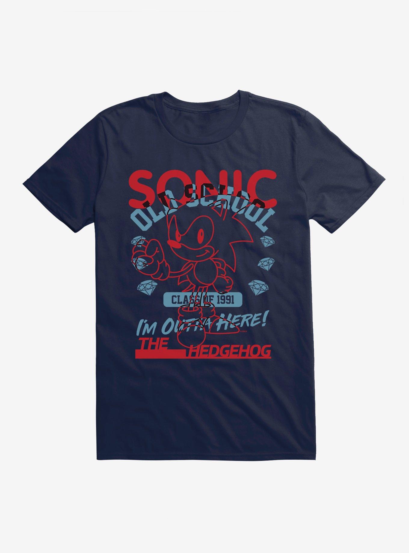 Sonic The Hedgehog Sonic Old School Layered T-Shirt, MIDNIGHT NAVY, hi-res