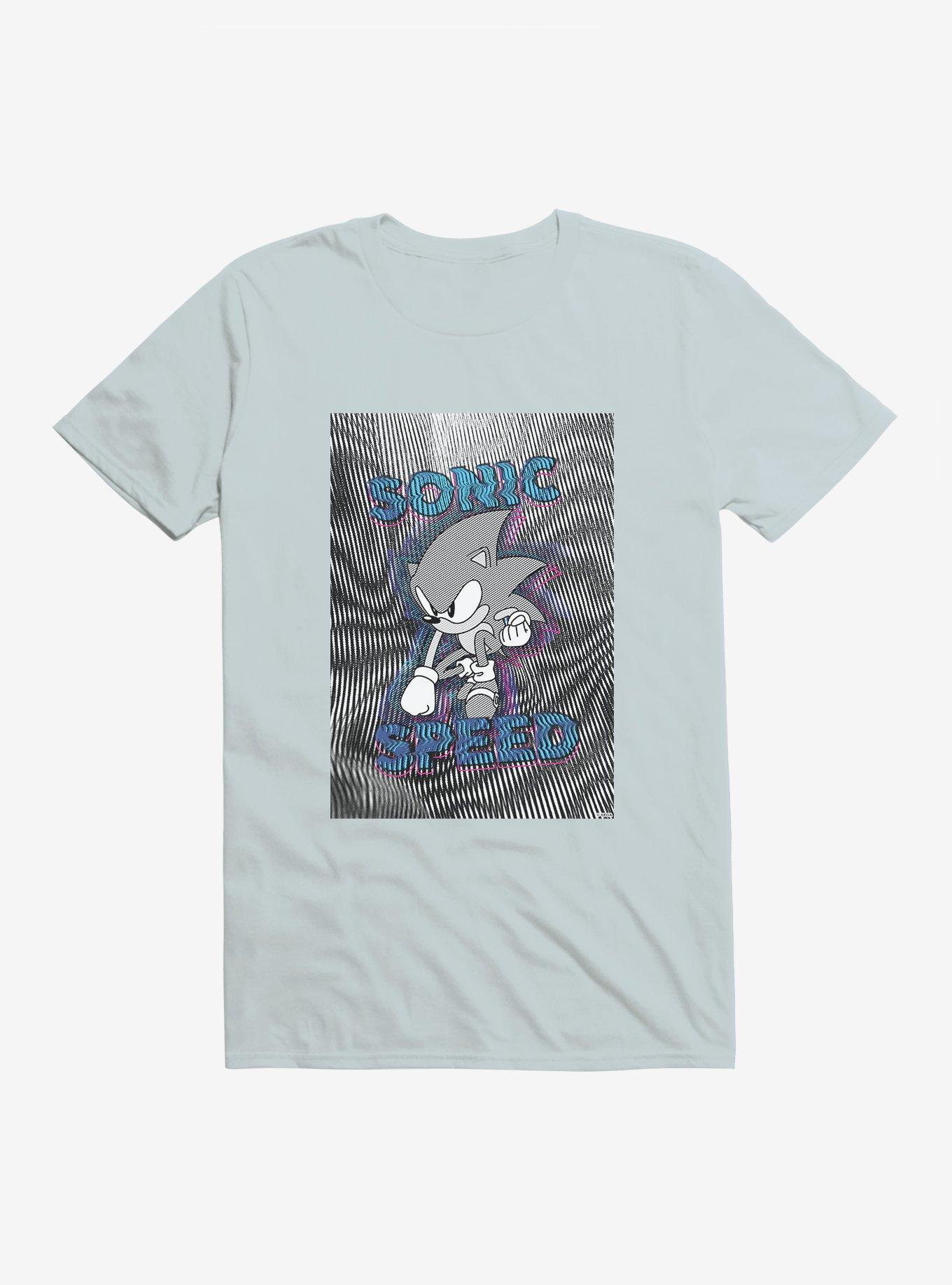 Sonic The Hedgehog Linear Art Glitch T-Shirt, , hi-res