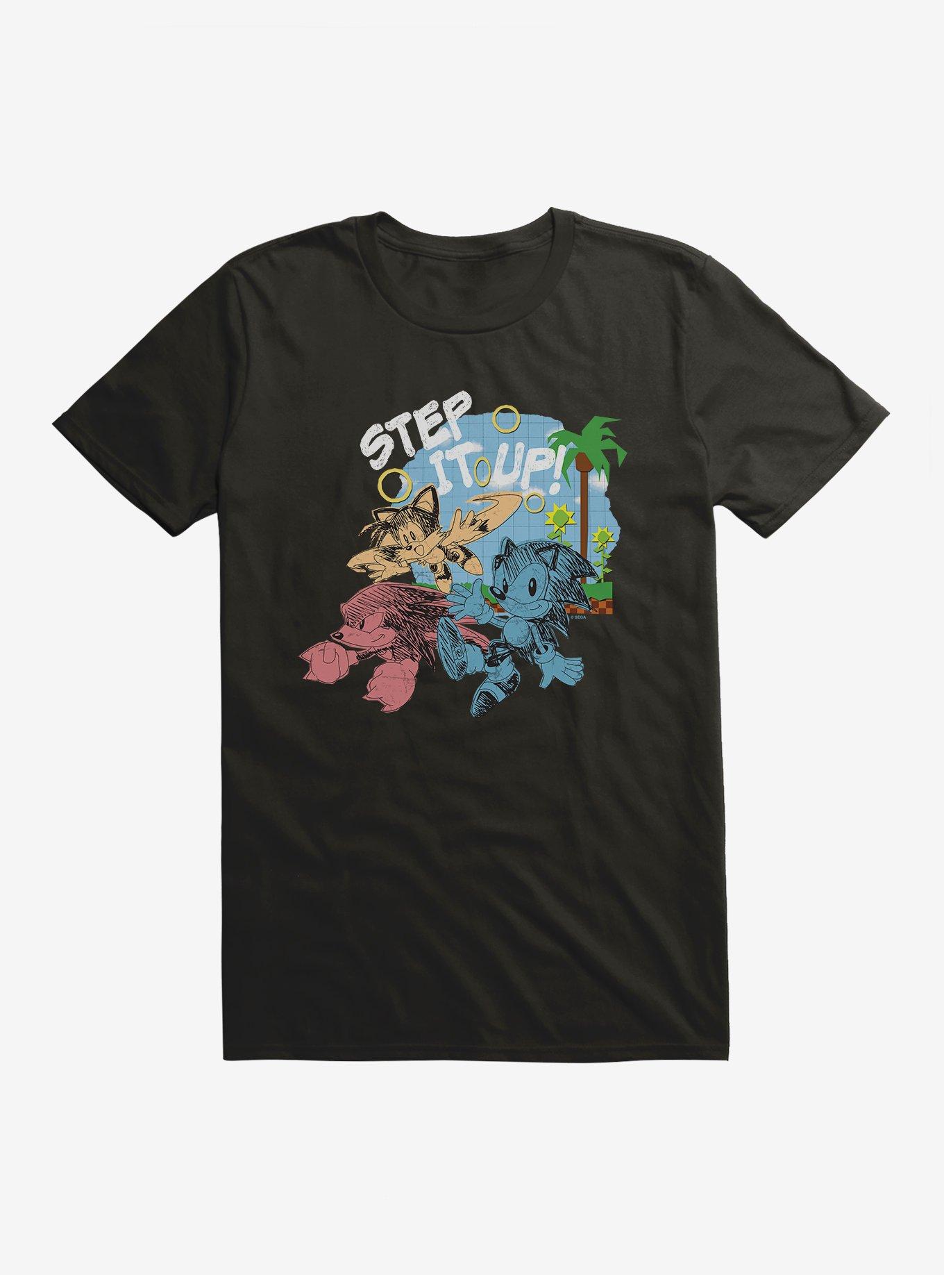 Sonic The Hedgehog Tails, Knuckles, And Sonic Step It Up! T-Shirt, , hi-res