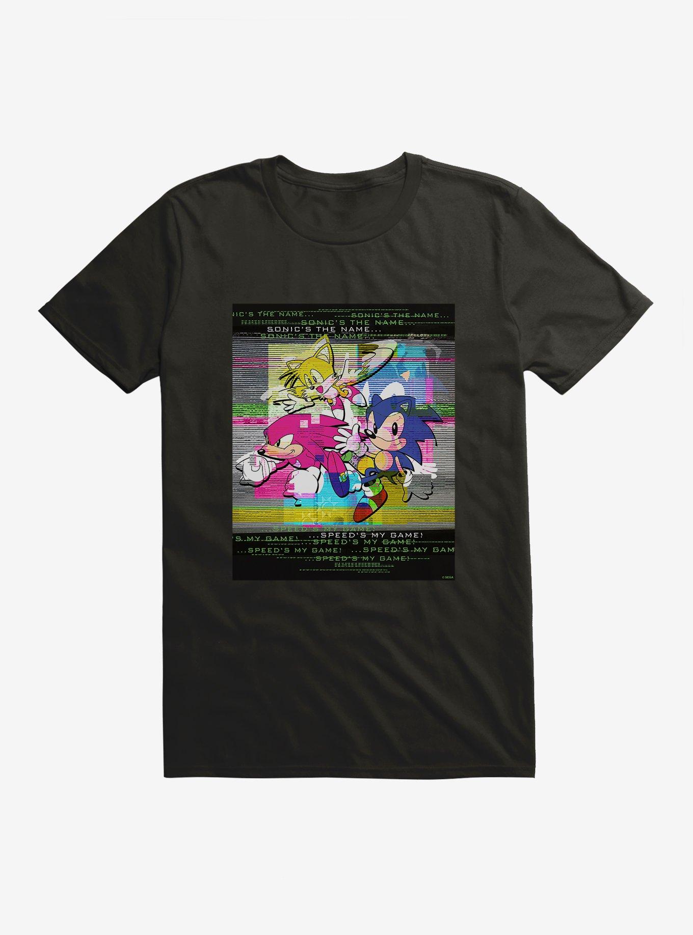 Sonic The Hedgehog Friends Together Glitch T-Shirt