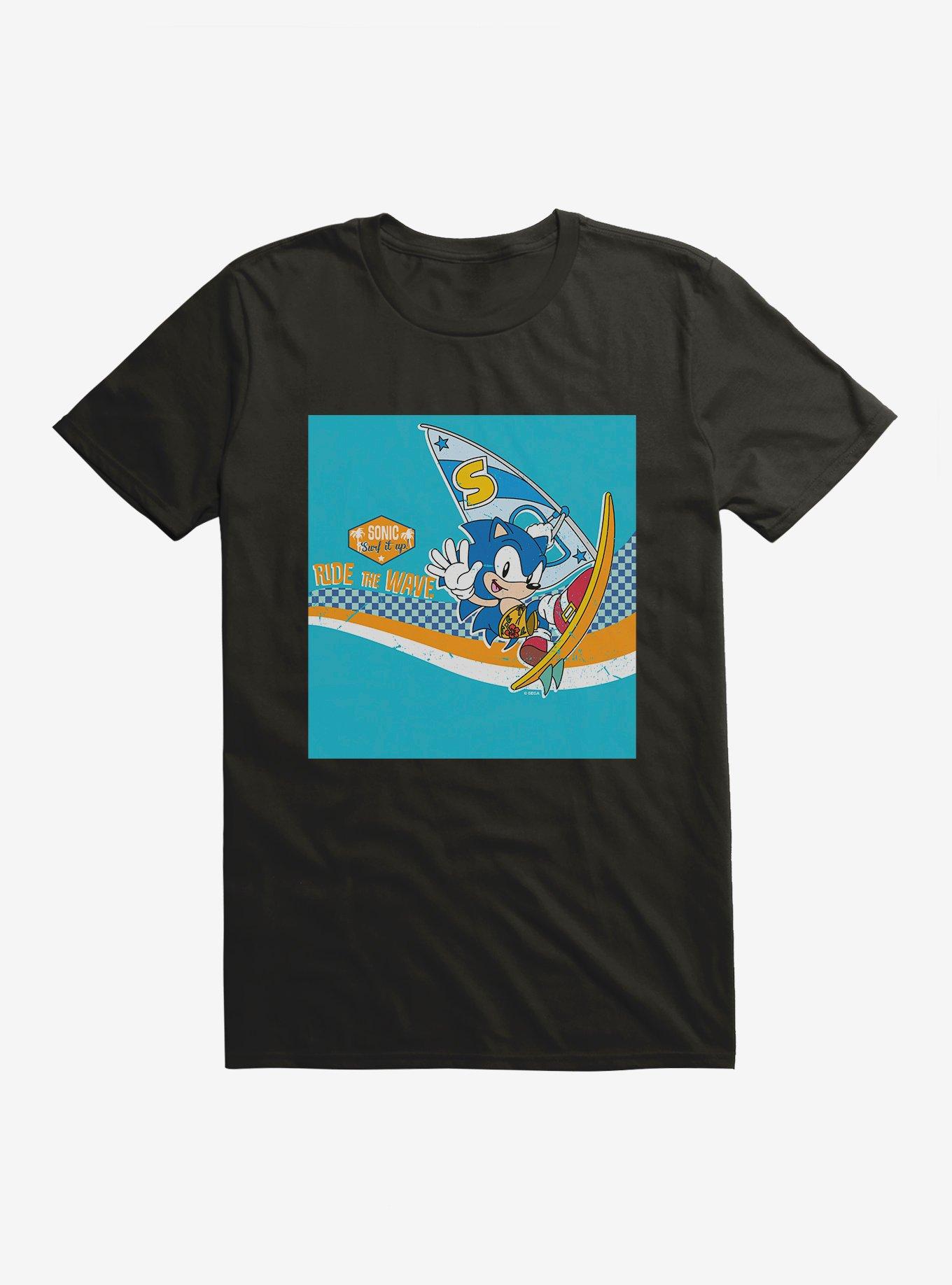 Sonic The Hedgehog Summer Surf T-Shirt, BLACK, hi-res