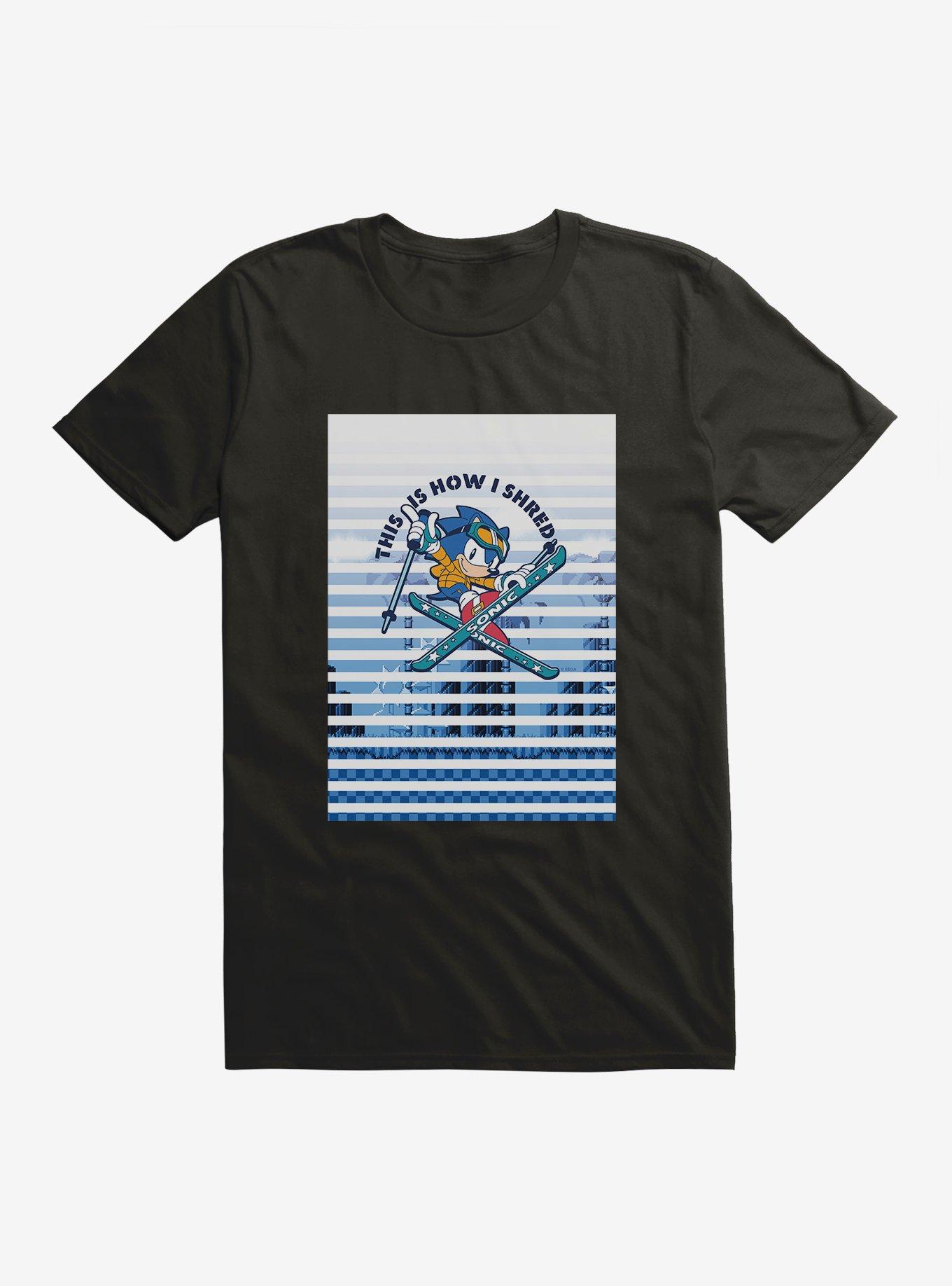 Sonic The Hedgehog Sonic Skiing T-Shirt, BLACK, hi-res