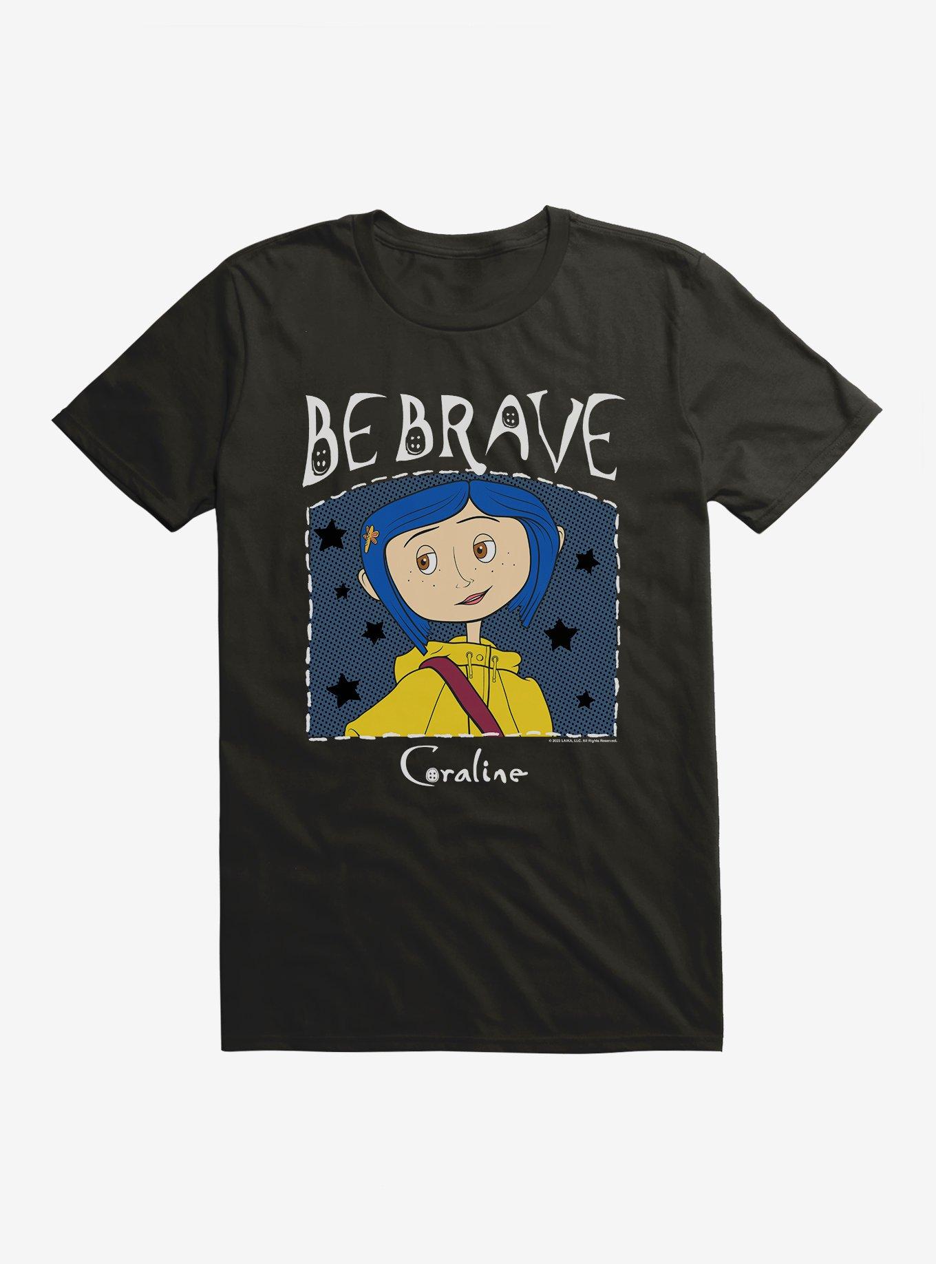 Coraline Be Brave T-Shirt, BLACK, hi-res