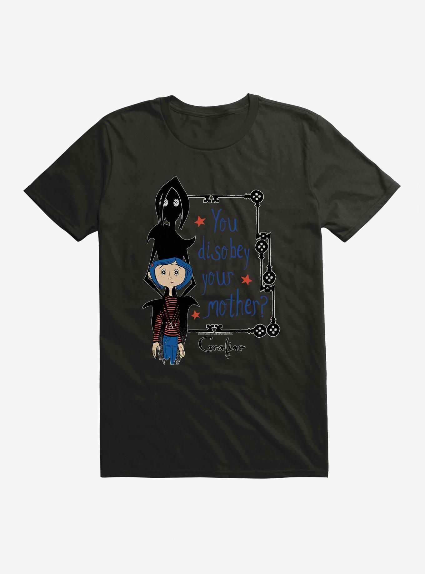 Coraline Disobey Mother T-Shirt, BLACK, hi-res