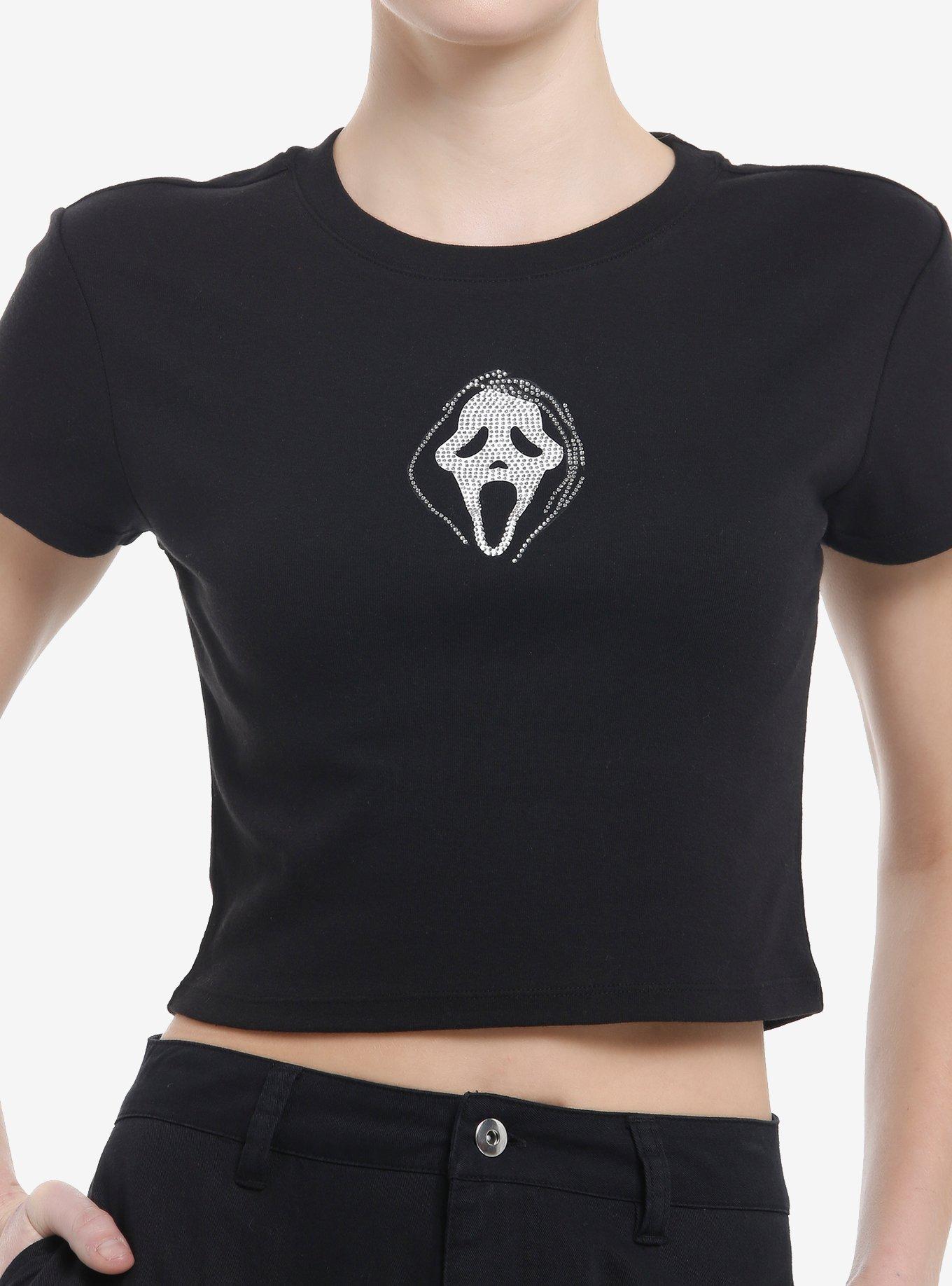 Ghost Face Rhinestone Girls Baby T-Shirt, , hi-res