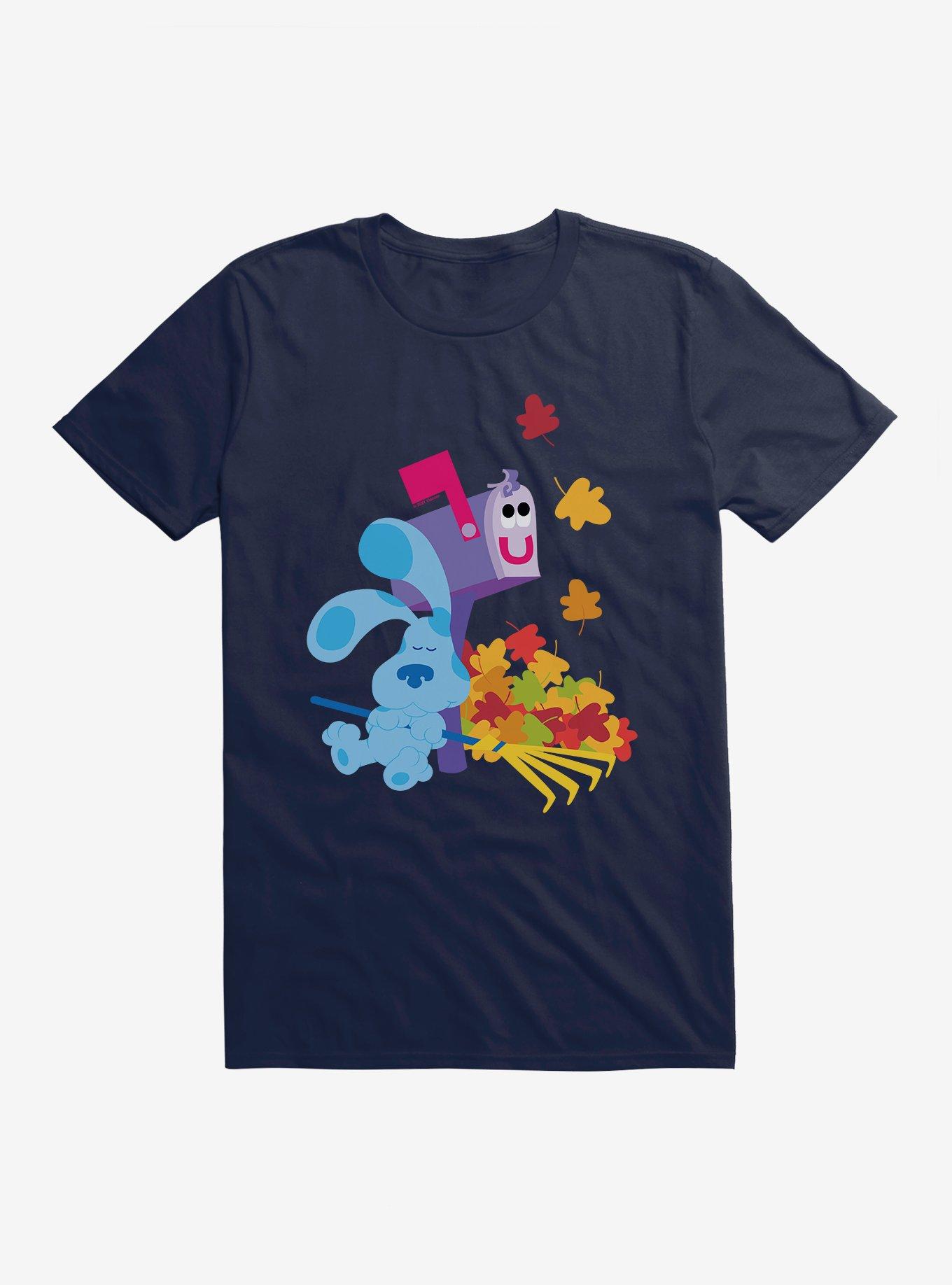 Blue's Clues Mailbox And Blue Autumn Leaves T-Shirt, , hi-res