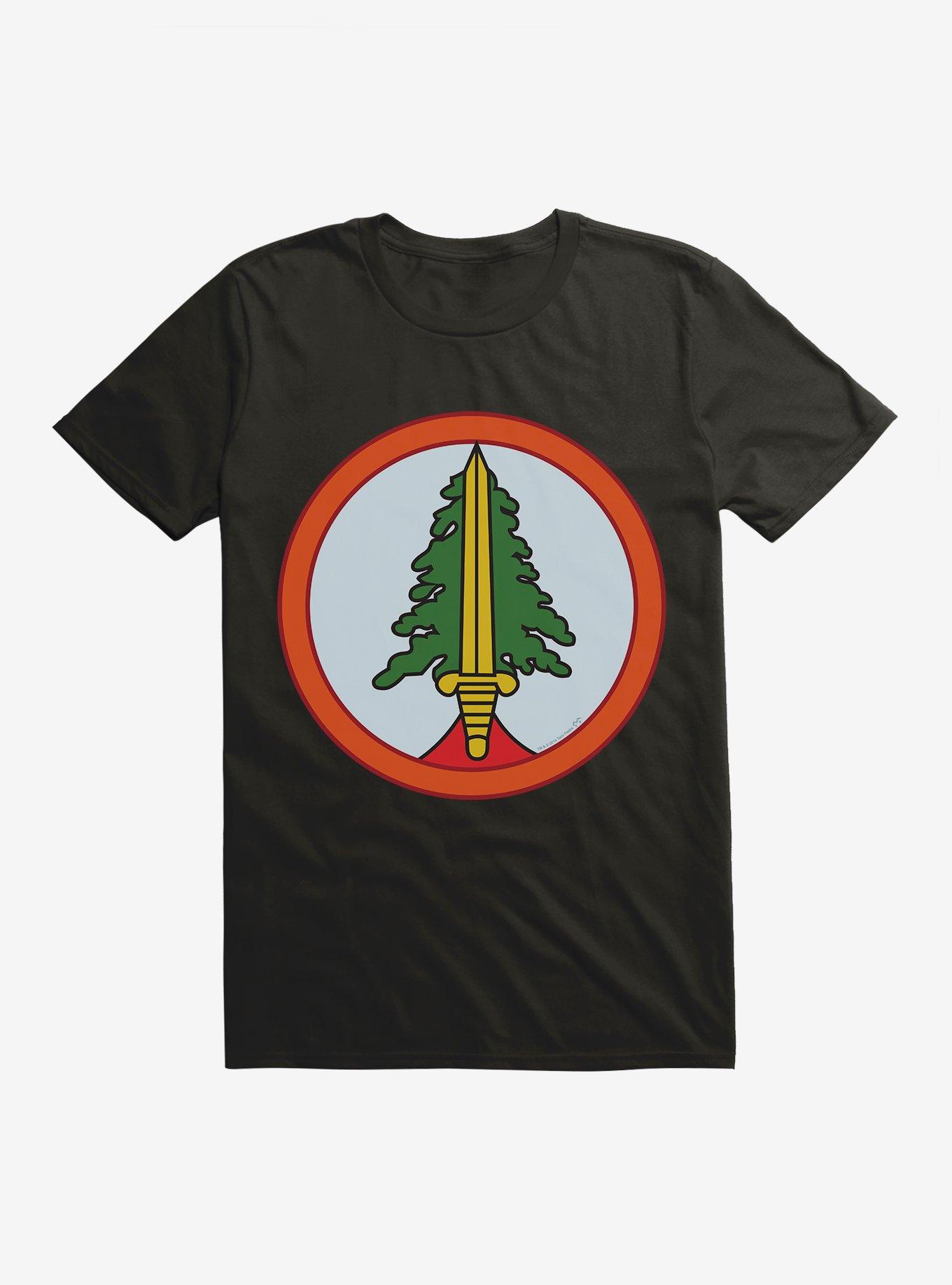 Twin Peaks Tree Patch Icon T-Shirt, BLACK, hi-res