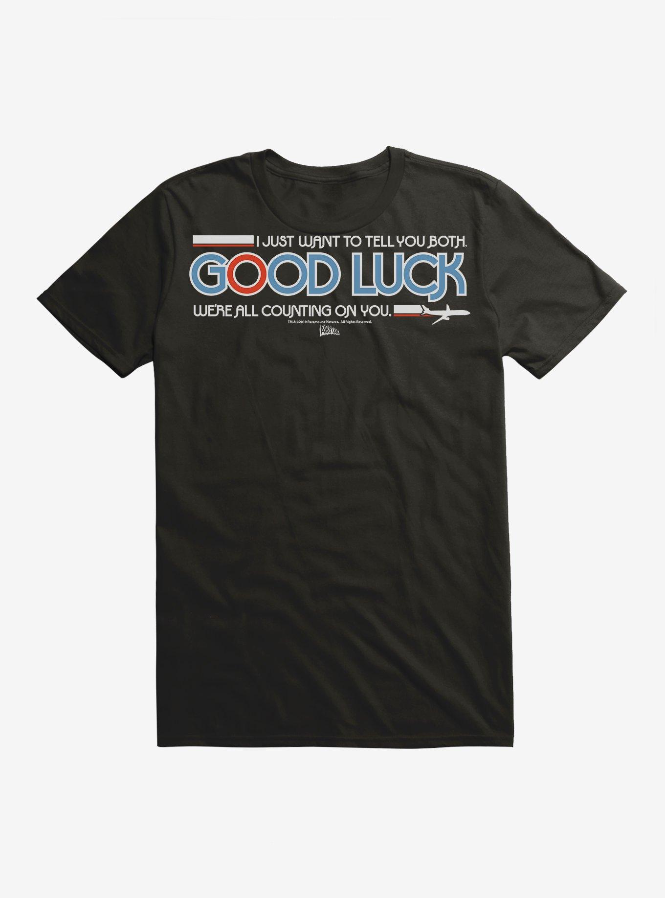 Airplane! Good Luck T-Shirt, BLACK, hi-res