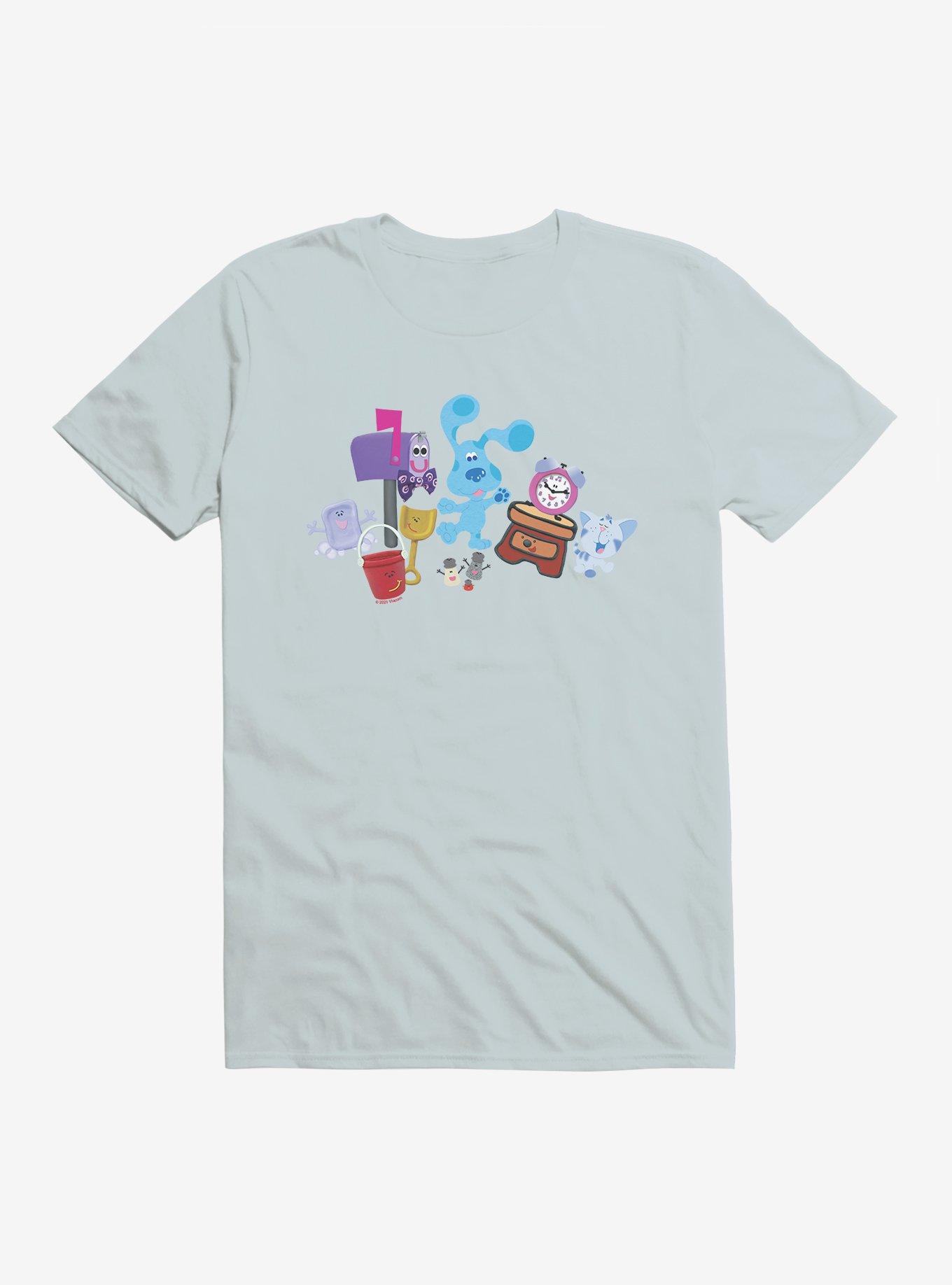 Blue's Clues Group Cheer T-Shirt, LIGHT BLUE, hi-res