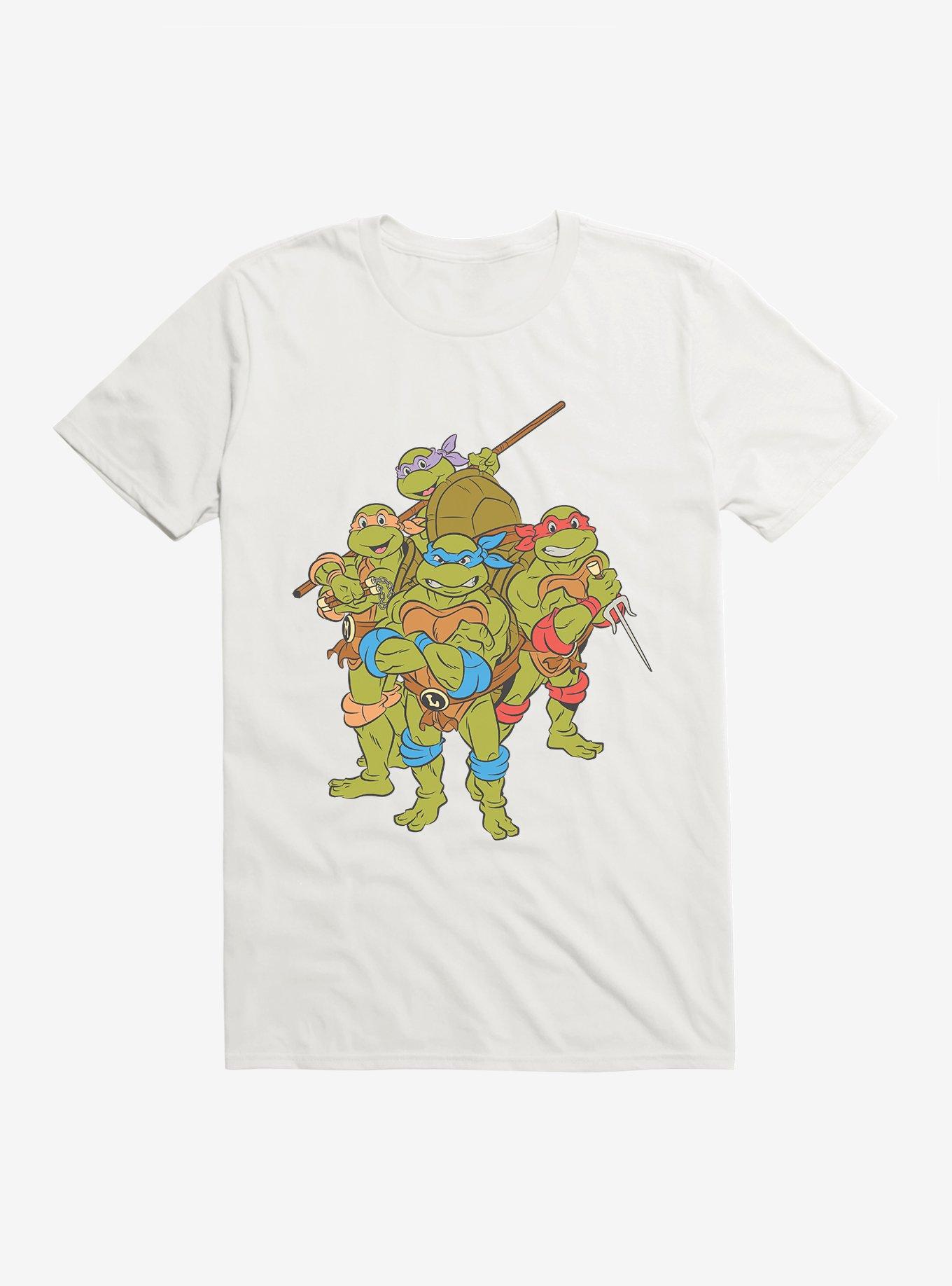 Teenage Mutant Ninja Turtles Group Pose T-Shirt, WHITE, hi-res