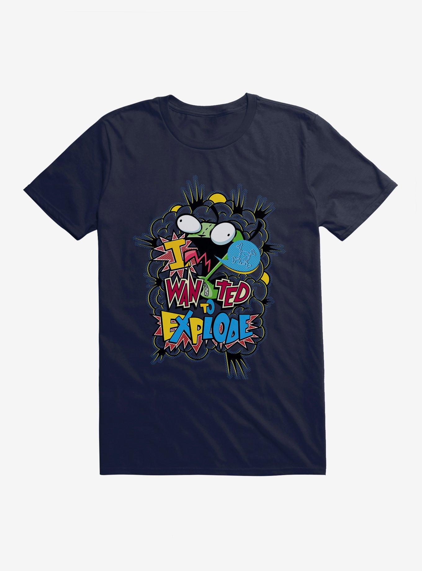 Invader Zim I Want To Explode T-Shirt, NAVY, hi-res
