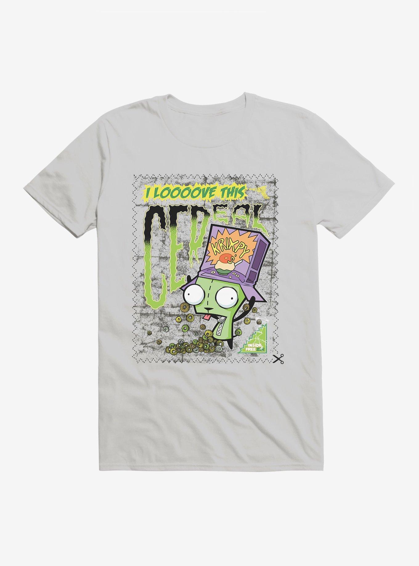 Invader Zim I Love Cereal T-Shirt, ICE GREY, hi-res