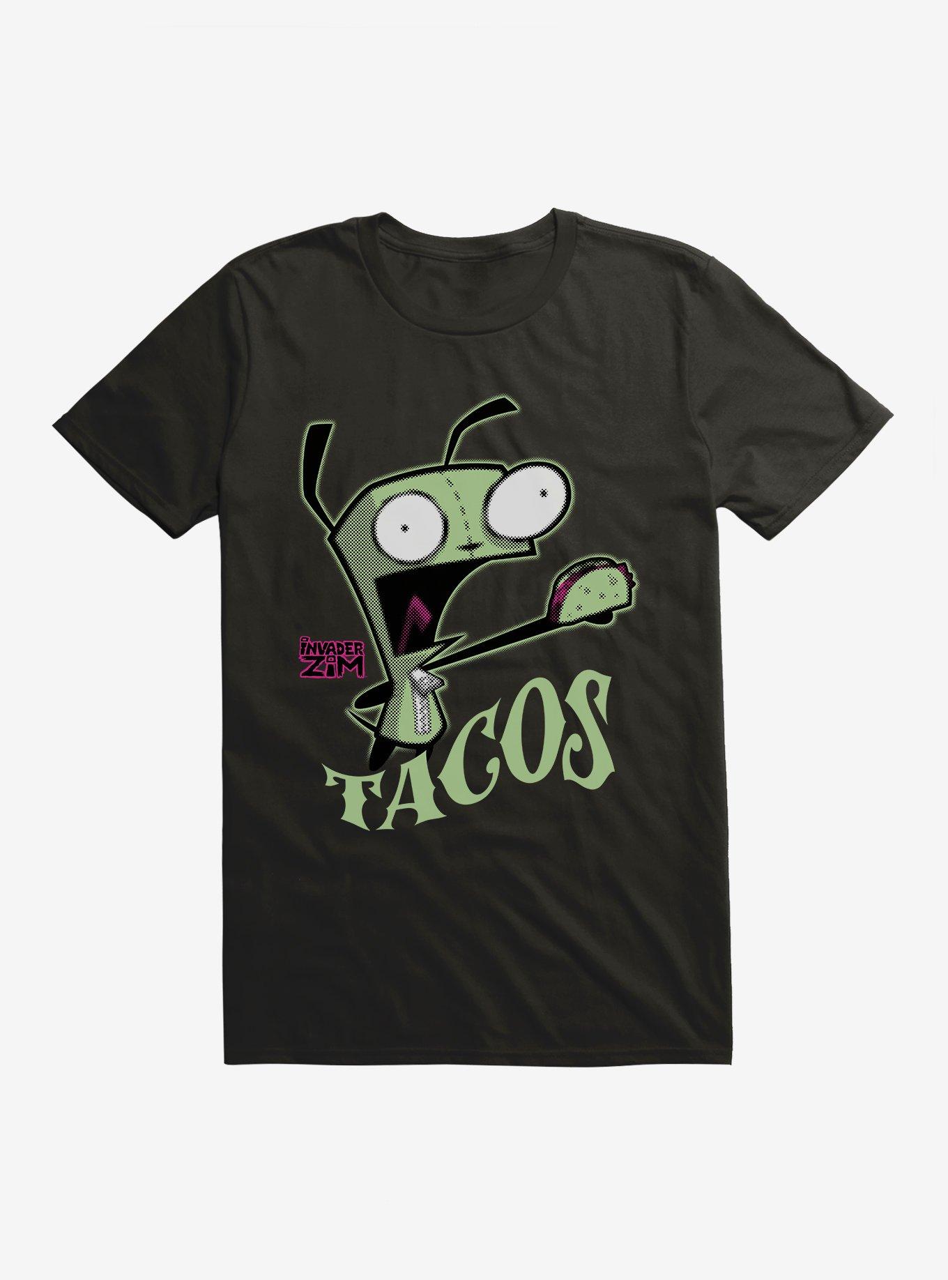 Invader Zim GIR Taco T-Shirt, BLACK, hi-res