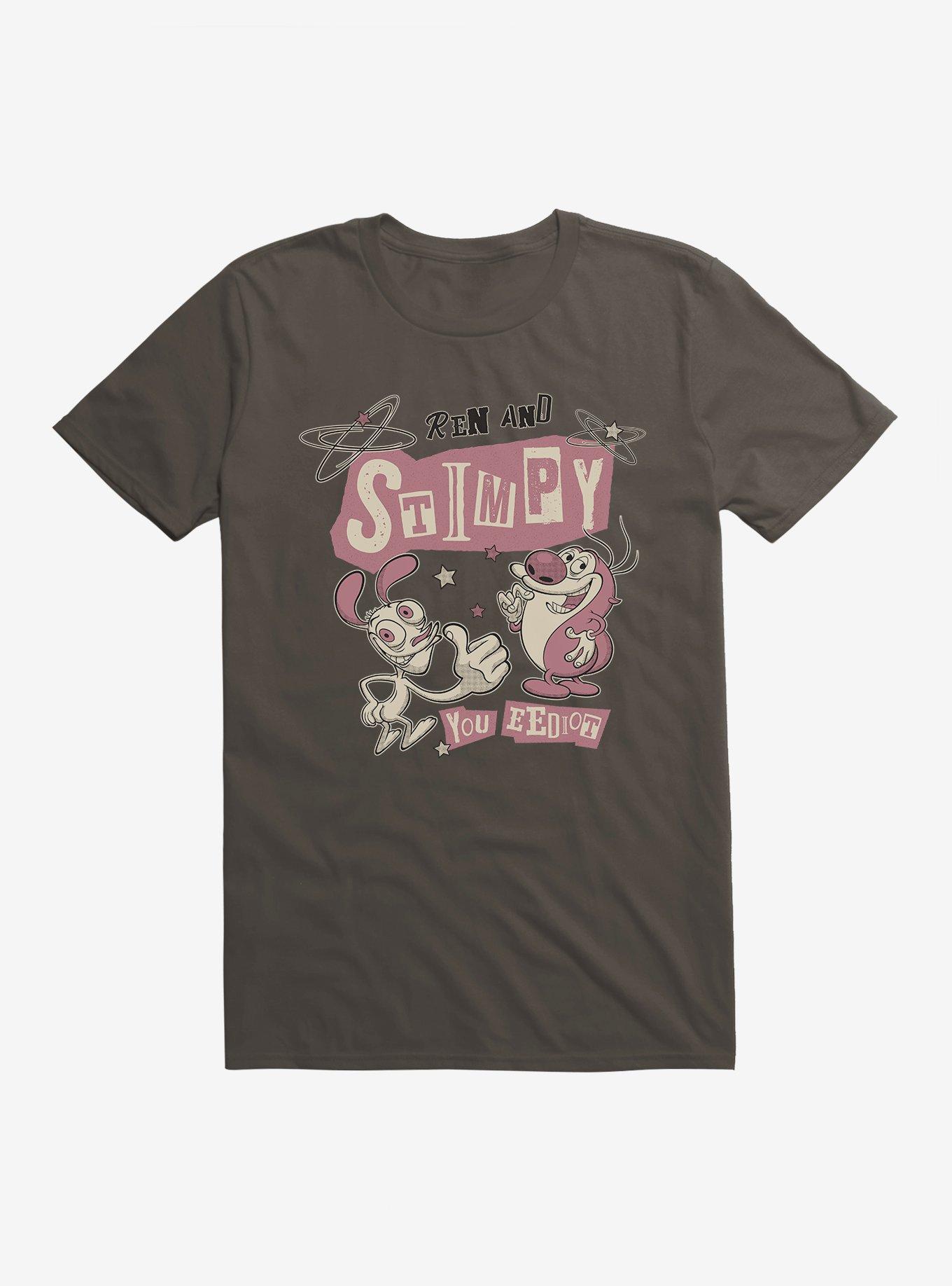 The Ren & Stimpy Show You Eediot T-Shirt, SMOKE, hi-res