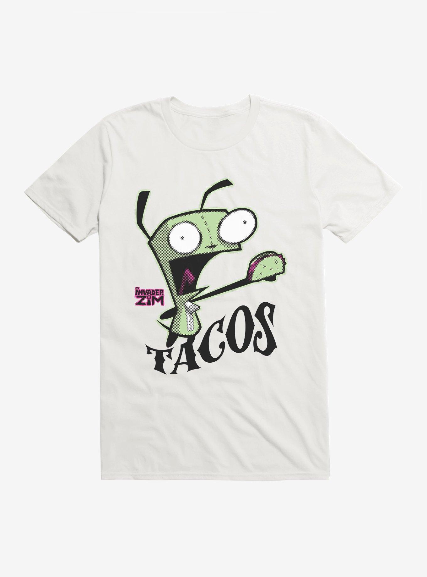 Invader Zim GIR Taco T-Shirt, WHITE, hi-res