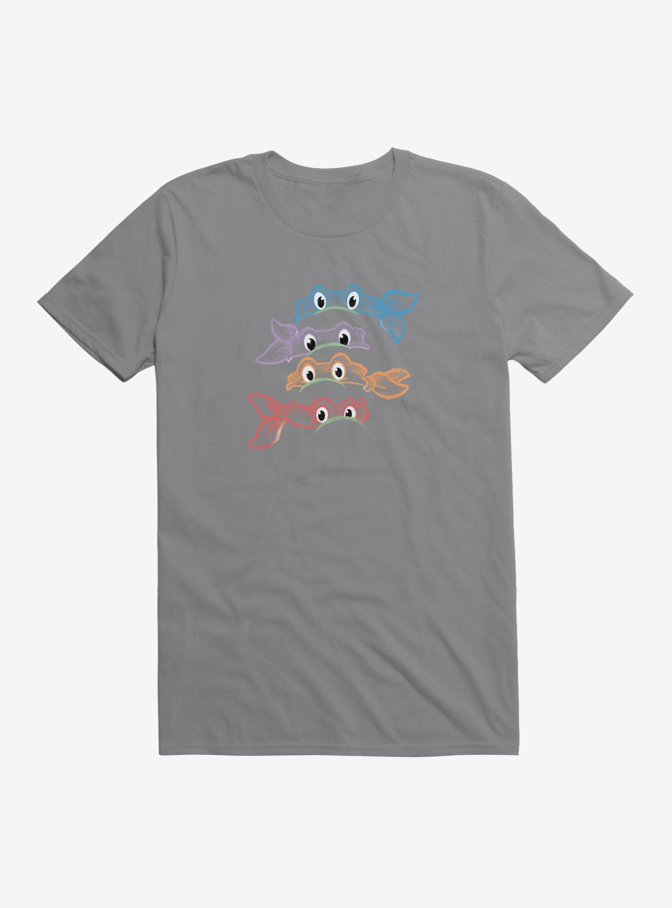 Teenage Mutant Ninja Turtles Neon Chalk Group Bandanas T-Shirt, STORM GREY, hi-res