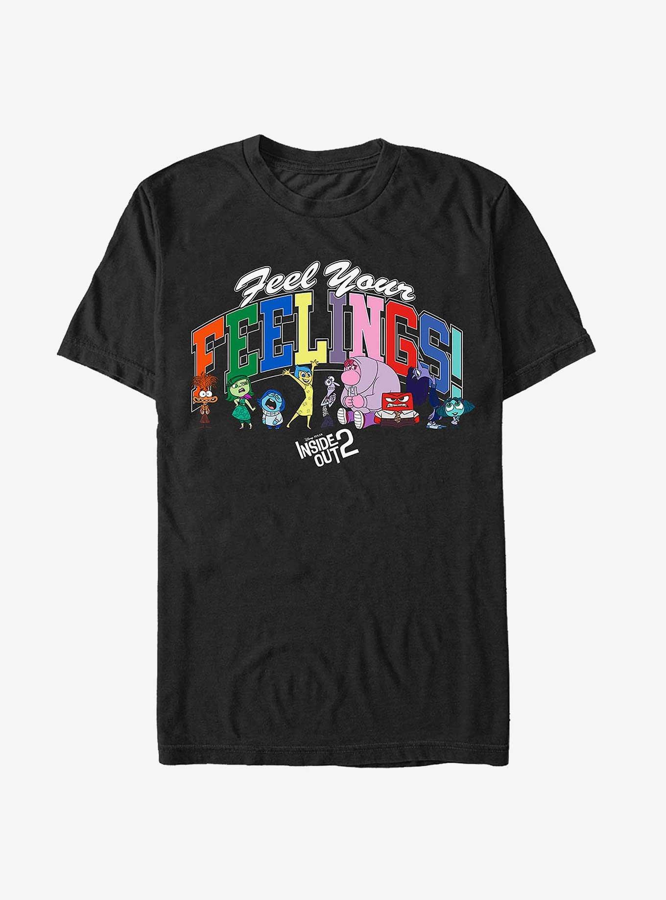 Disney Pixar Inside Out 2 Feel Your Feelings T-Shirt, BLACK, hi-res