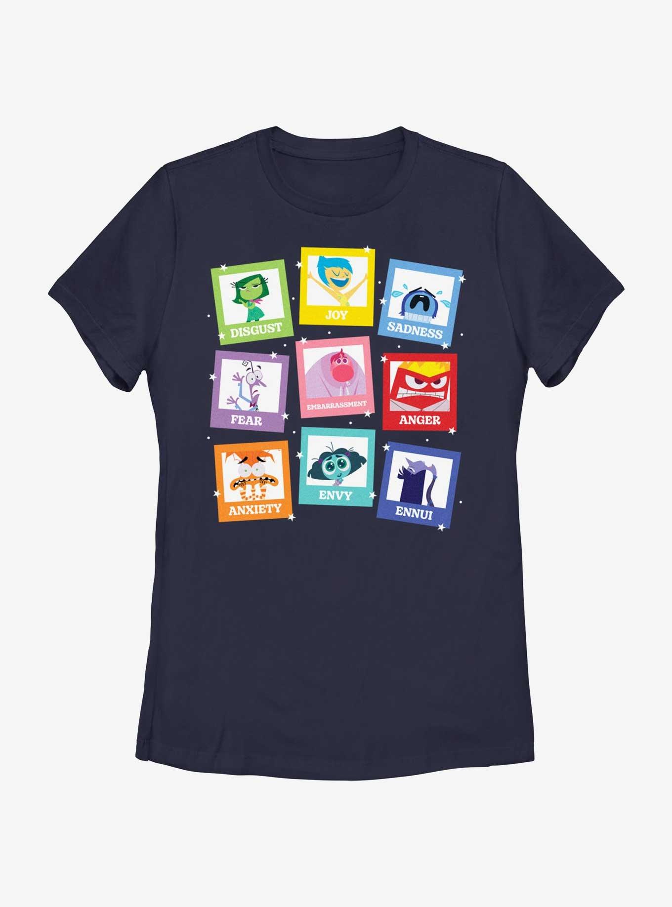 Disney Pixar Inside Out 2 Emotions Jumble Womens T-Shirt, NAVY, hi-res