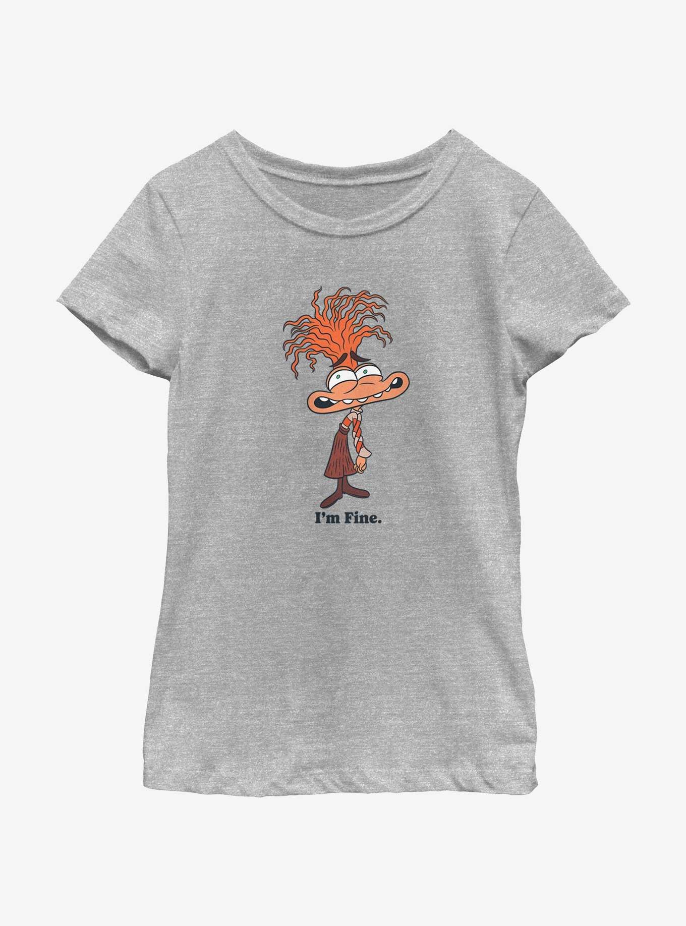 Disney Pixar Inside Out 2 Totally Fine Youth Girls T-Shirt