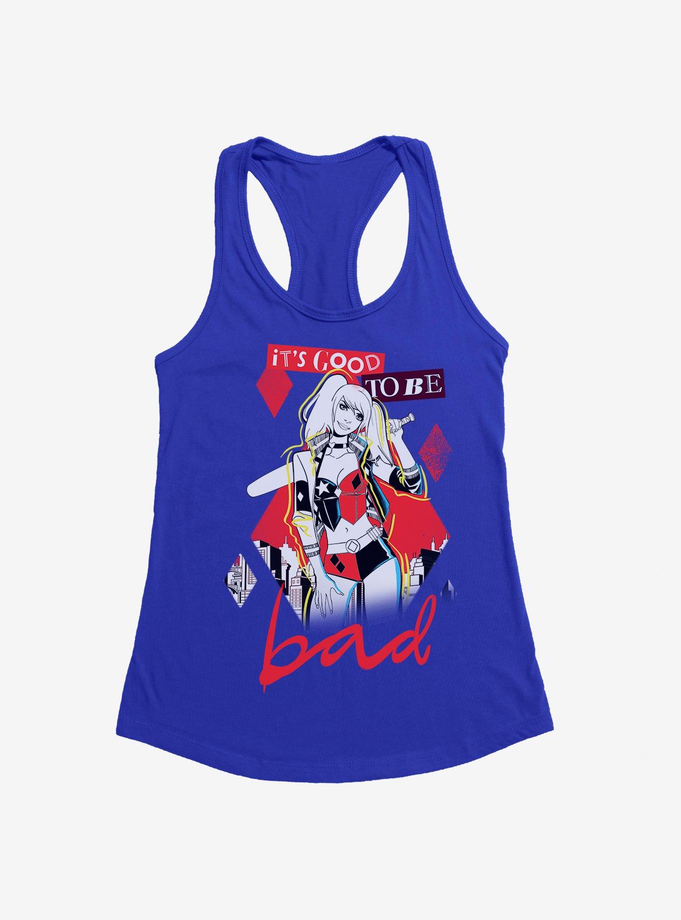 Batman Harley Quinn It's Good To Be Bad Girls Tank, ROYAL, hi-res