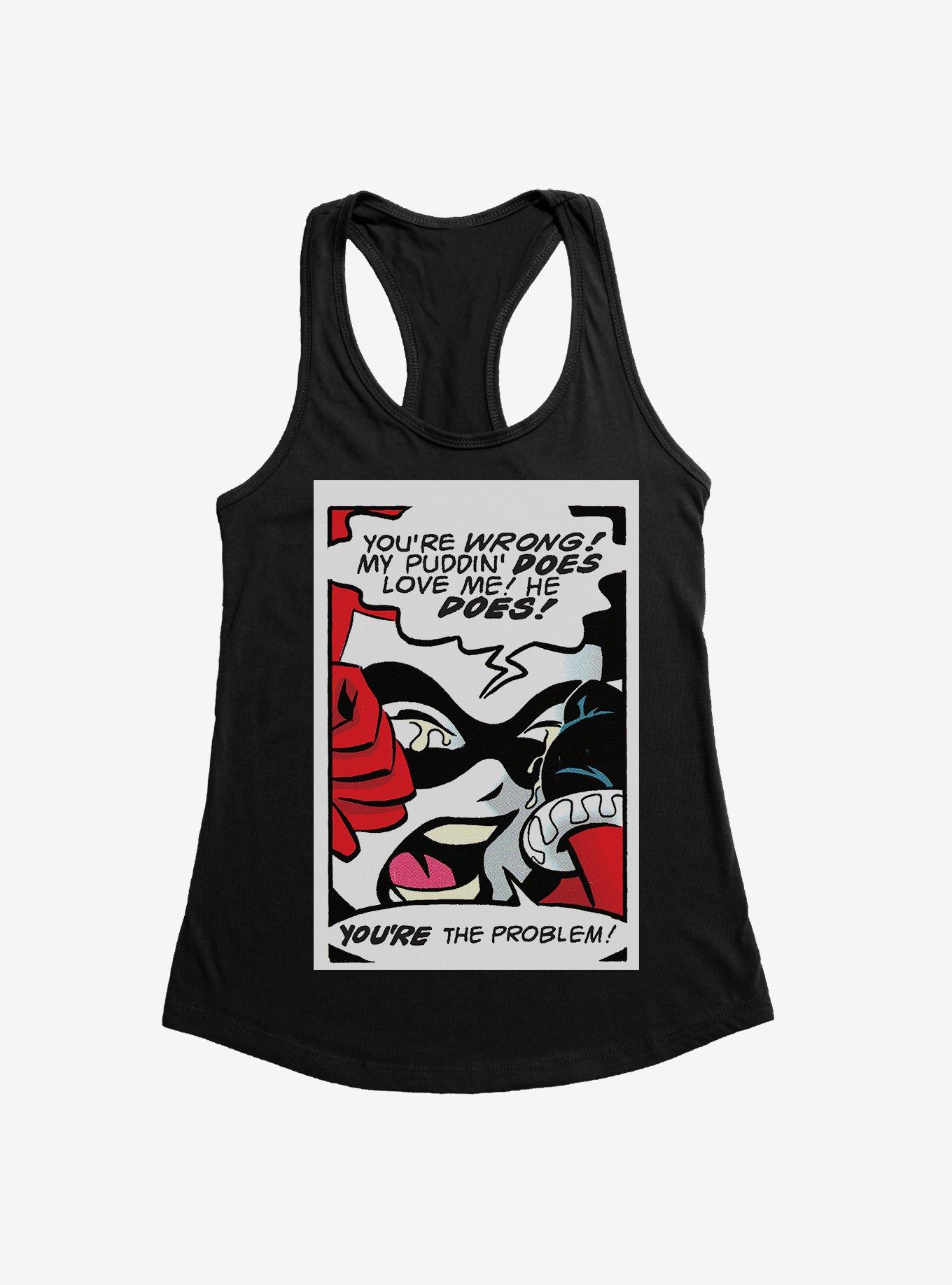 Batman Harley Quinn Comic Art You're The Problem Girls Tank, , hi-res