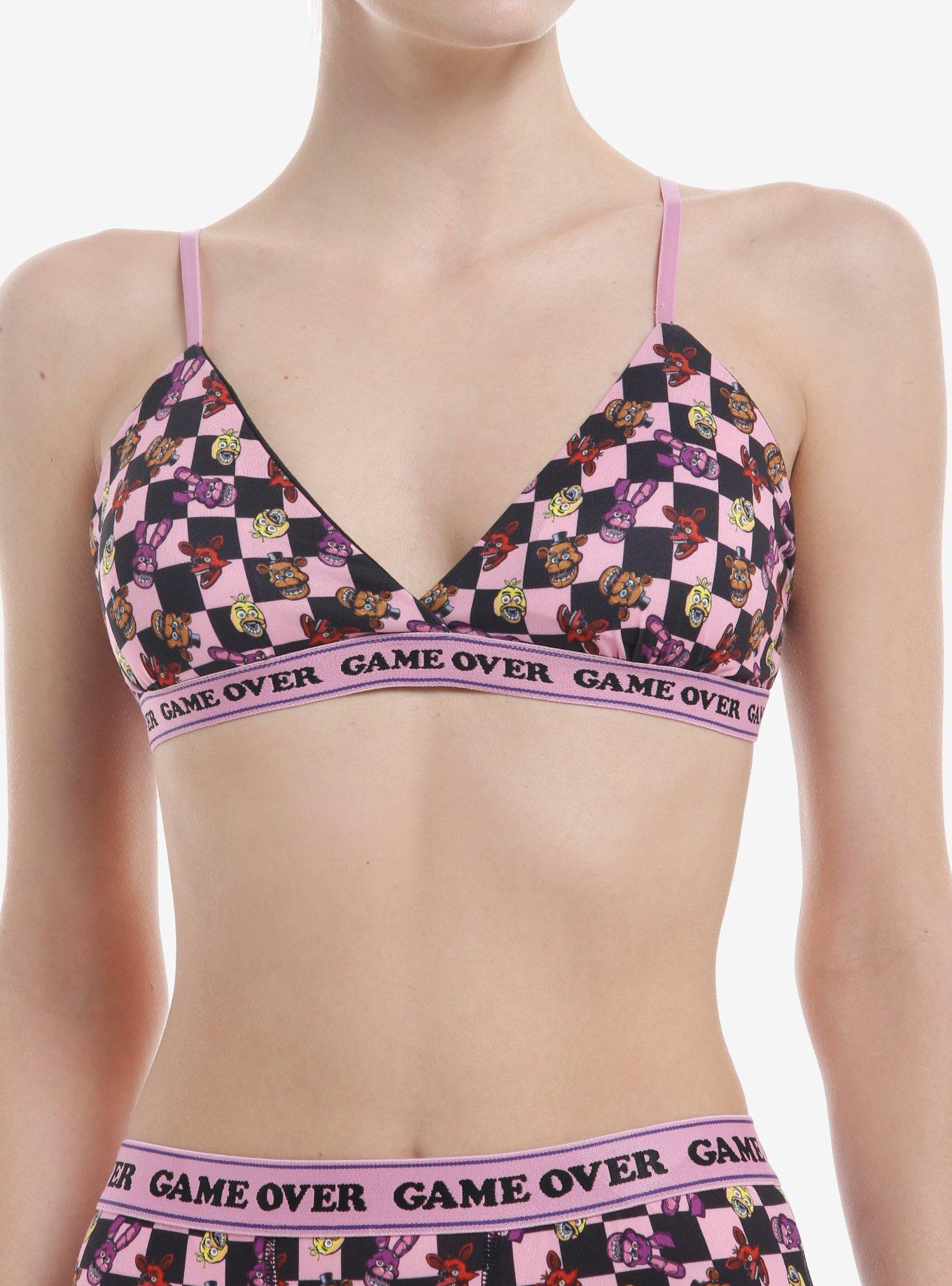 Five Nights At Freddy's Character Checker Bralette, MULTI, hi-res