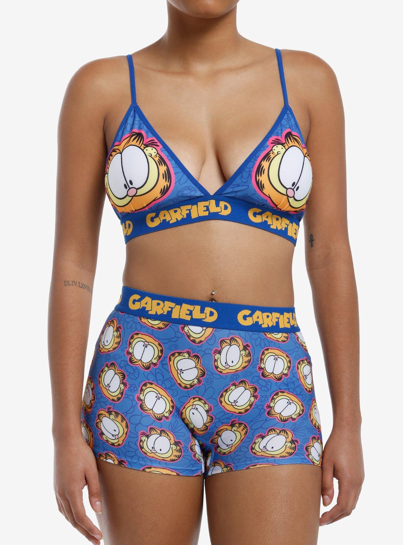 Garfield Faces Bra & Boyshort Panty Set, , hi-res