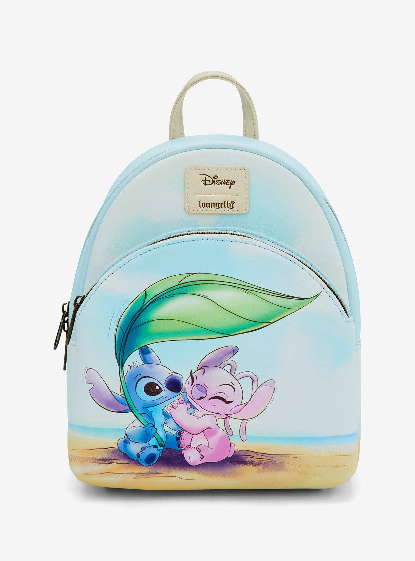 ☆Loungefly☆Stitch & Angel Mini Backpack Loungefly Disney Stitch Angel Magnetic Hands Mini Backpack