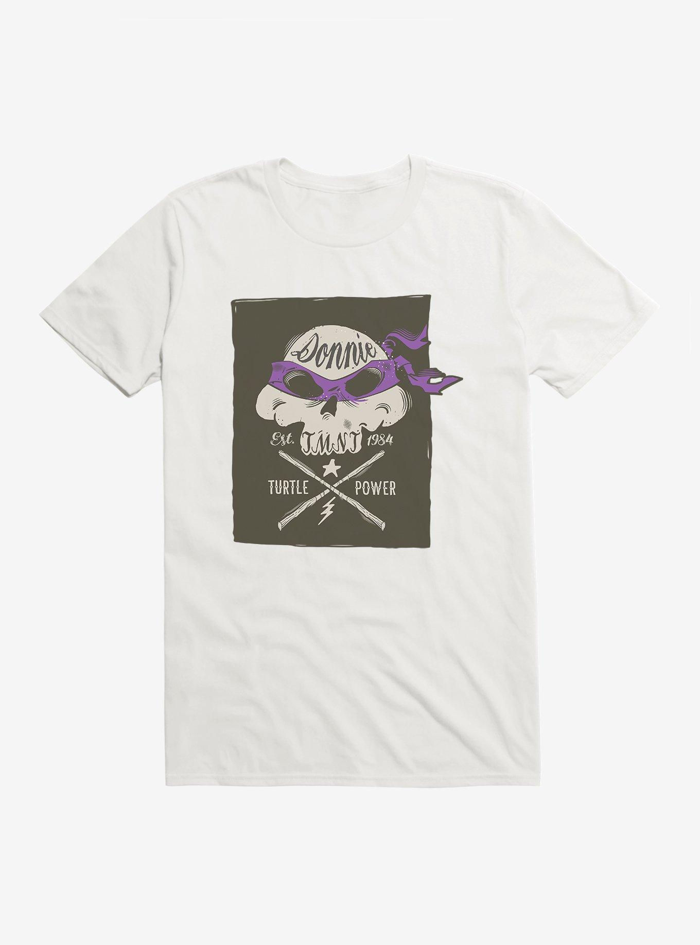 Teenage Mutant Ninja Turtles Donatello Bandana Skull And Weapons T-Shirt, WHITE, hi-res