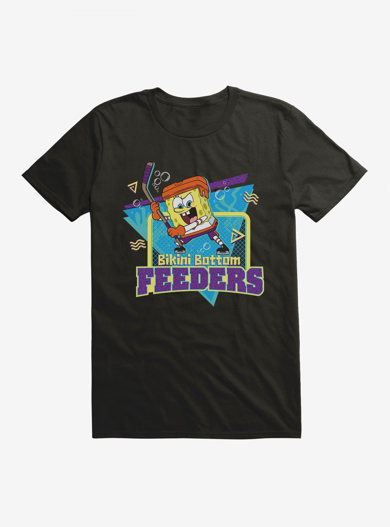 SpongeBob SquarePants Feeders Hockey Goal T-Shirt, BLACK, hi-res