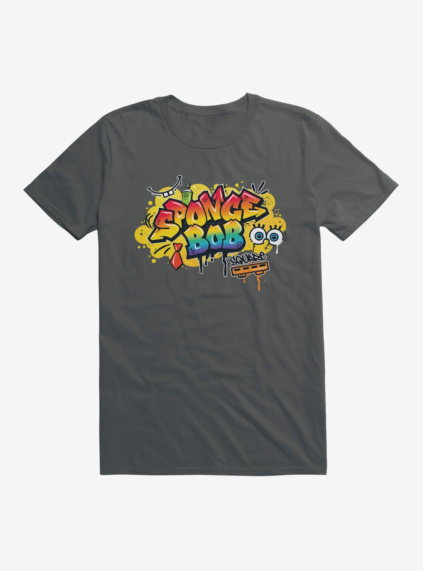 SpongeBob SquarePants Hip Hop Graffiti Art T-Shirt, CHARCOAL, hi-res