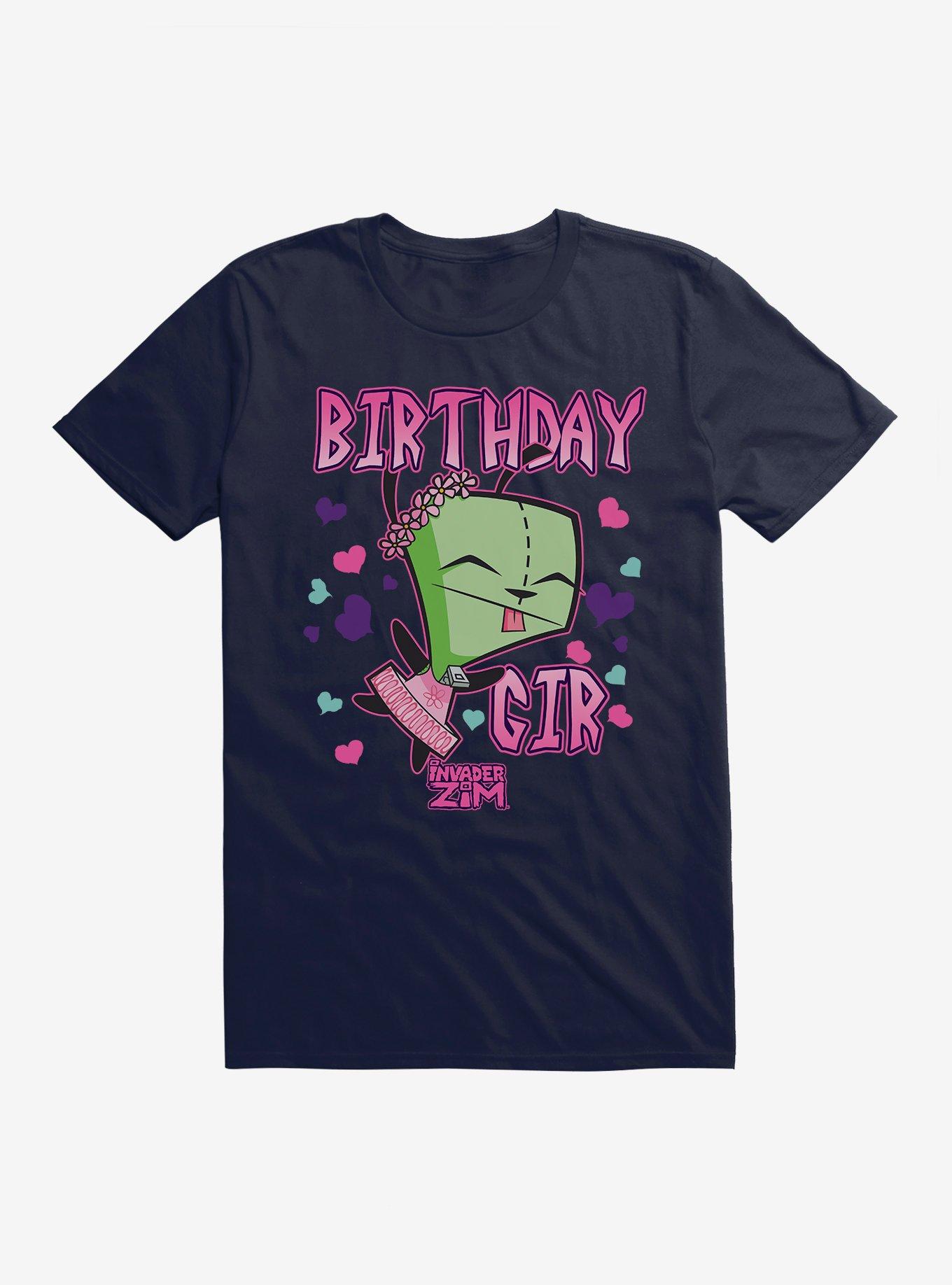 Invader Zim Birthday GIR T-Shirt, NAVY, hi-res