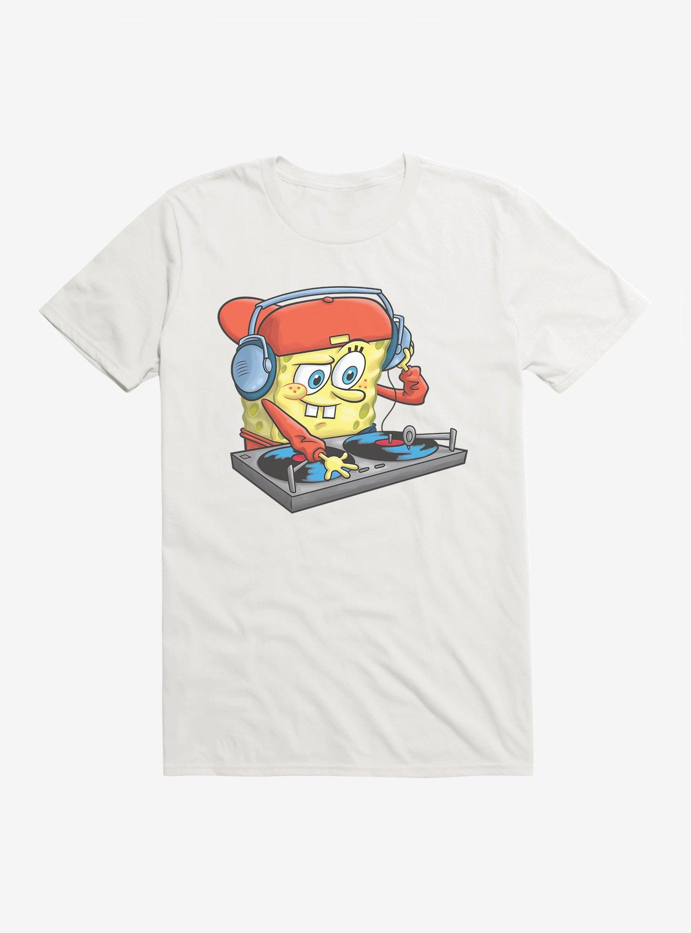 SpongeBob SquarePants DJ Sponge Turntable T-Shirt - WHITE | Hot Topic